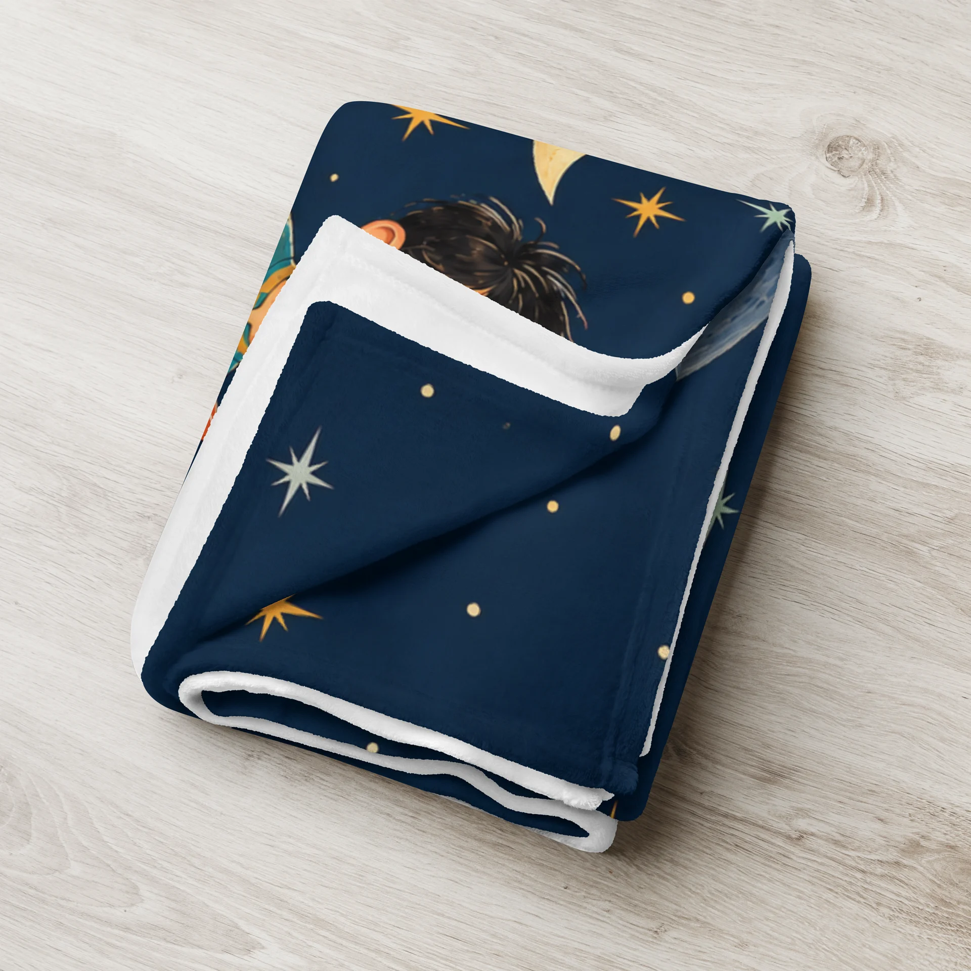 Little Moon Dreamer – Storybook Space Blanket product image (4)