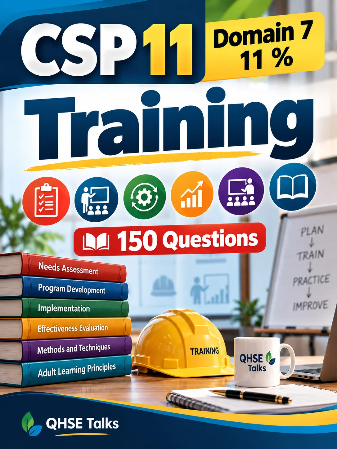 CSP 11 Domain 7 — Training, Education, and Communication: 150 Scenario-Based Practice Questions | 25 Questions per Topic | Detailed Explanations product image (1)