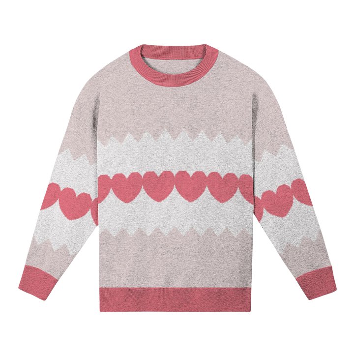 Line of Hearts Knitted Relaxed Sweater product image (1)
