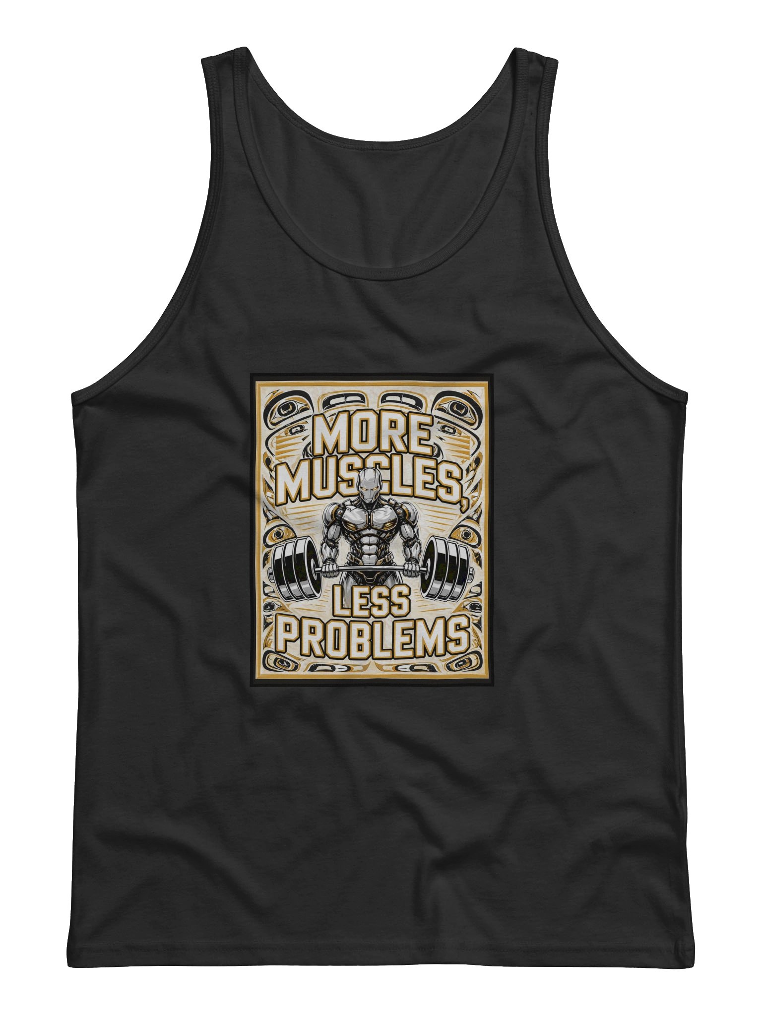 "MORE MUSCLES, LESS PROBLEM" Muscle Tank product image (1)
