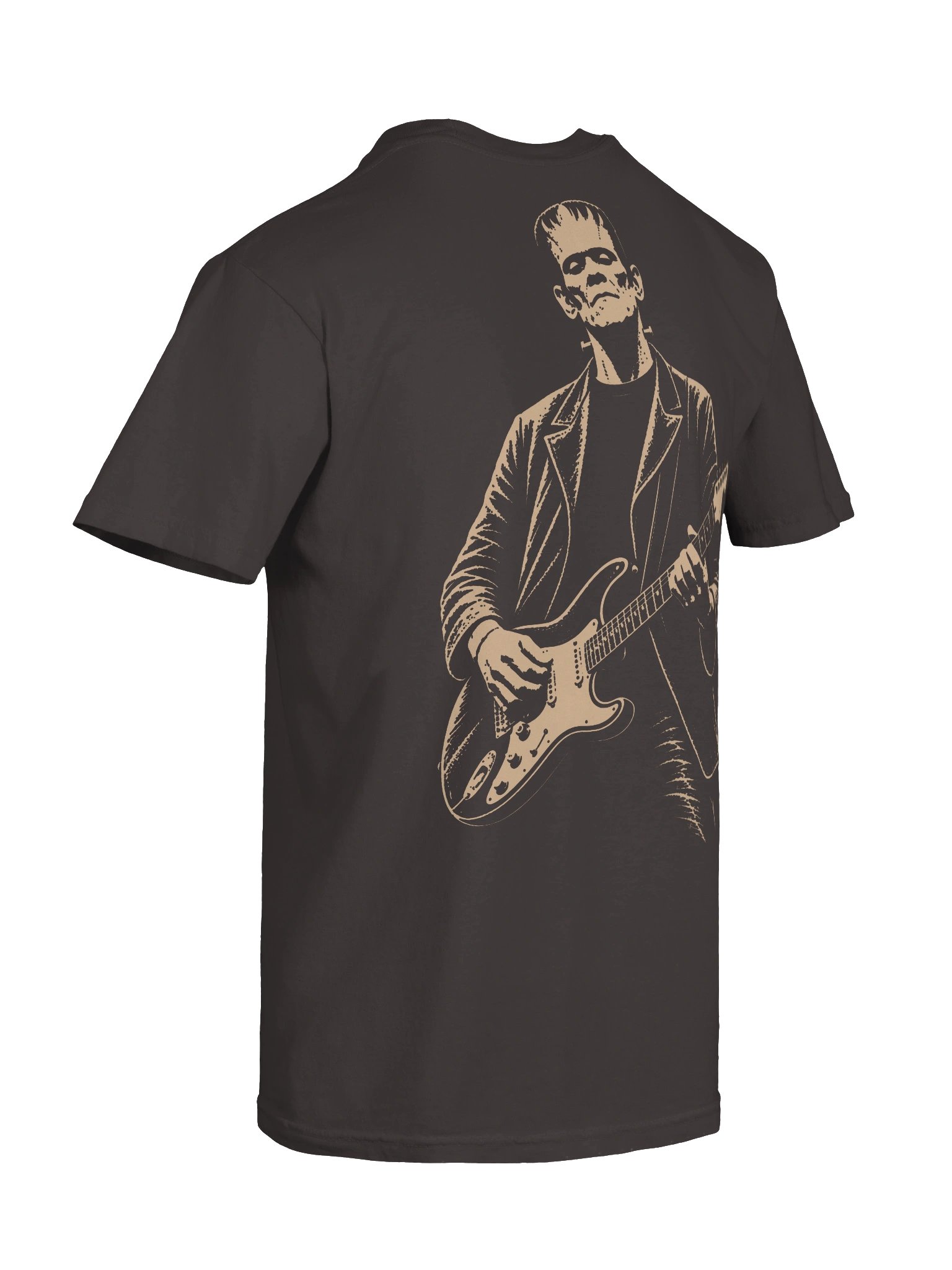 Monochrome Frankenstein Playing Guitar Halloween Shirt product image (2)
