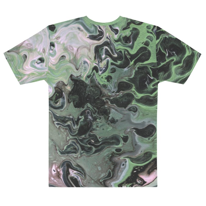 Metallic Green Fluid Acrylic T-Shirt product image (3)