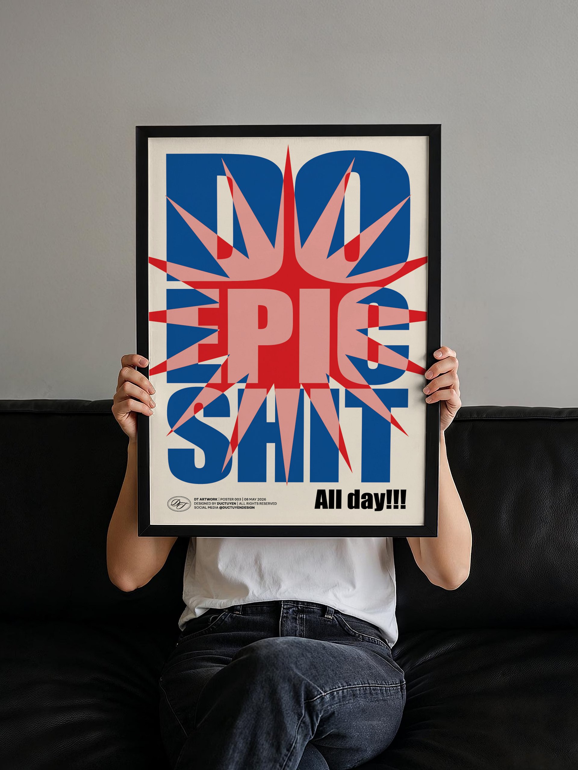 "DO EPIC SHIT" Typography Framed Poster product image (3)