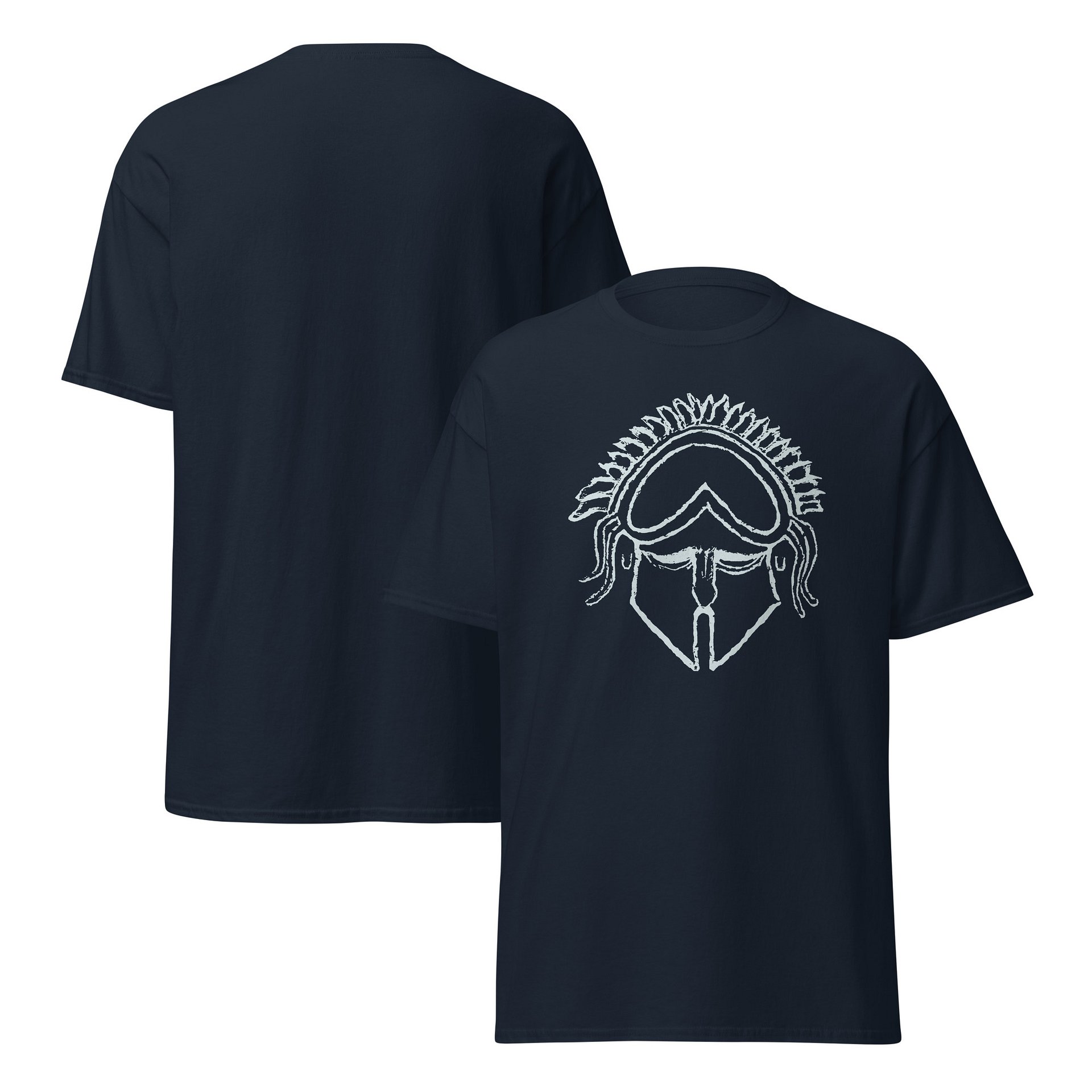 Сorinthian Helmet Ancient Greek Art 4th century BC, Navy T-Shirt product image (2)
