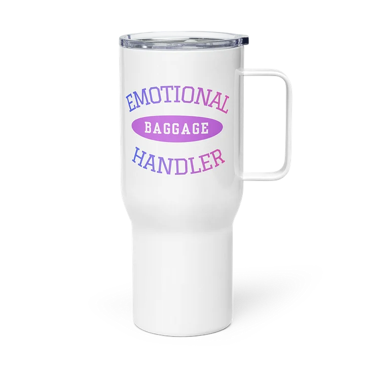 Emotional Baggage Handler Varsity Style 25 oz or 40oz Tumbler-Blue, Lavender, Pink and White product image (1)