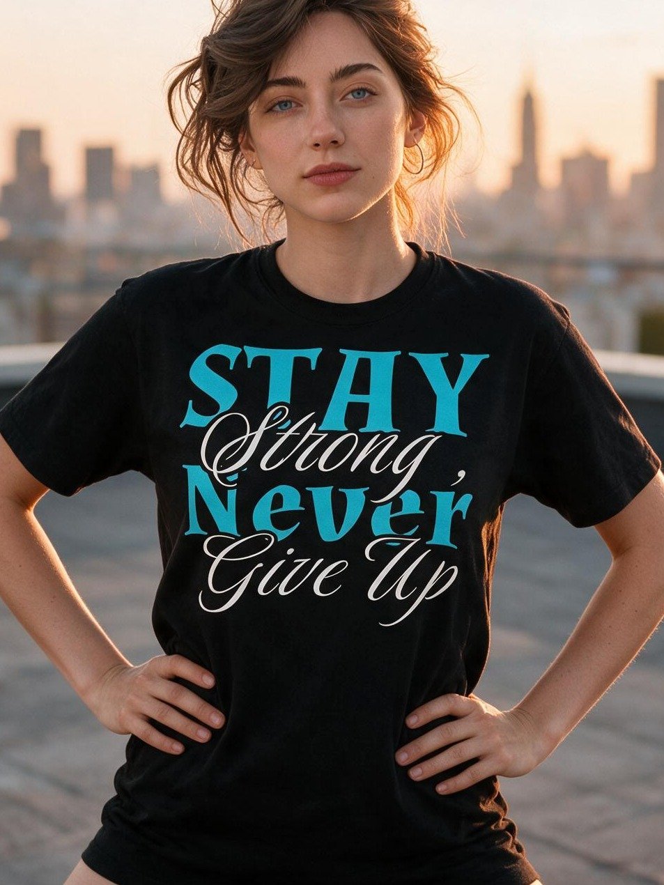 STAY STRONG Never Give Up Tee product image (1)