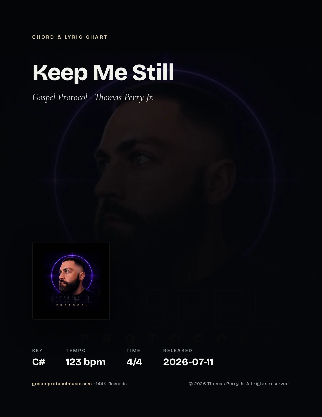 Keep Me Still — Chord & Lyric Chart product image (1)