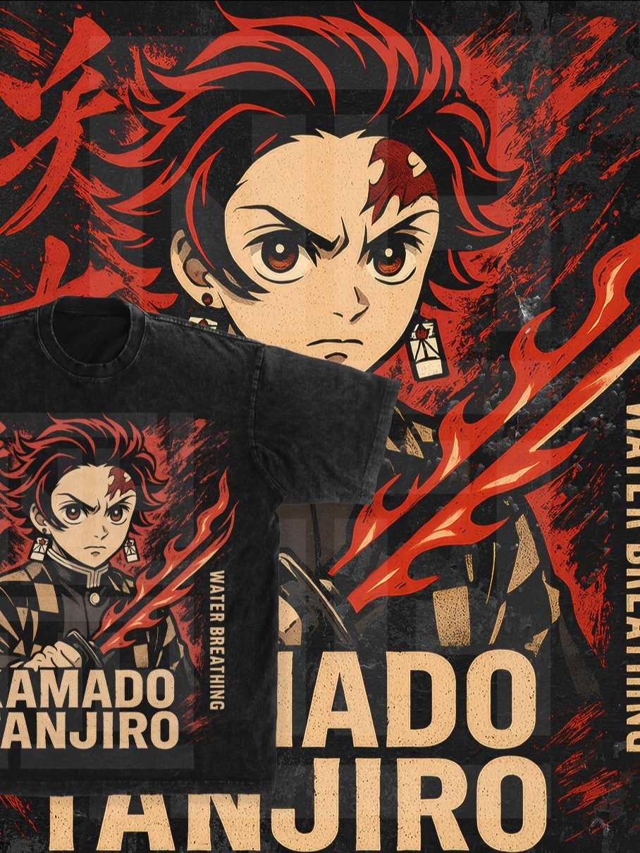 9-Piece Hybrid Streetwear Demon Slayer PNGs product image (10)
