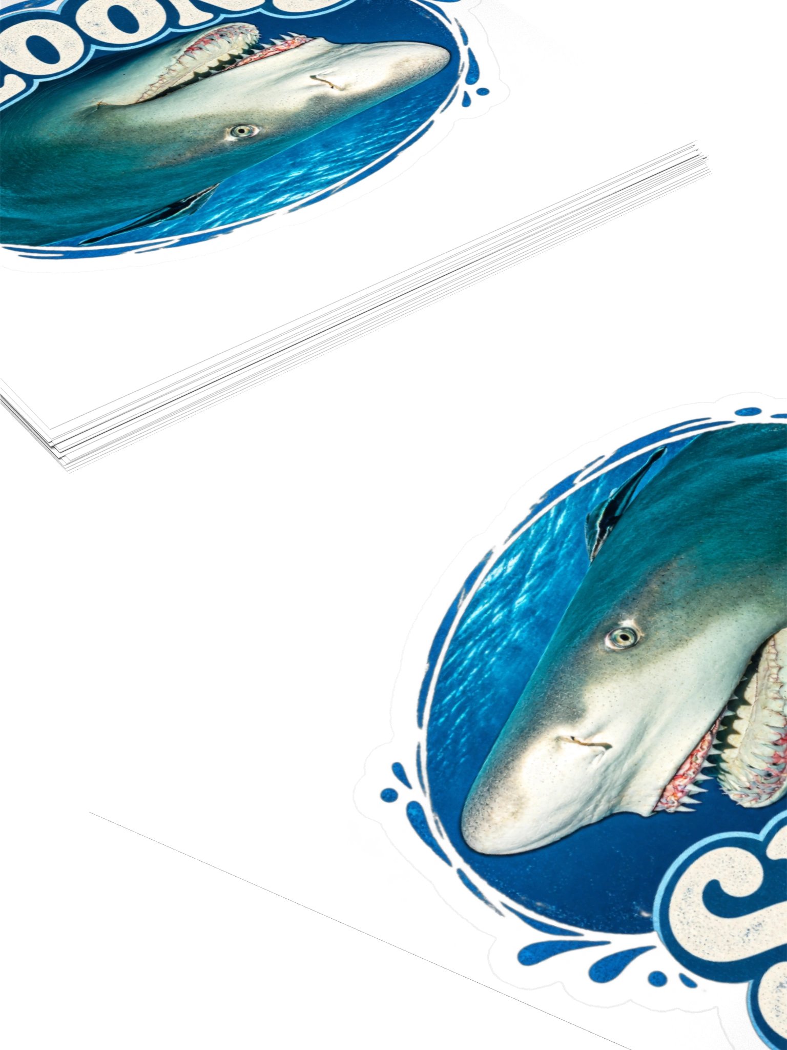Snooty Shark Underwater Kiss Cut Sticker product image (10)