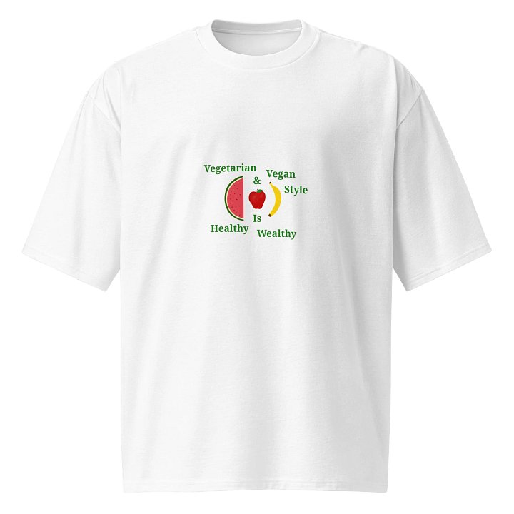 Healthy Wealthy Vegetarian Vegan Tee product image (1)
