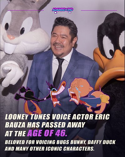 3 legendary voice actors gone in 2026 😥

Eric Bauza has passed away at just 46. He grew up a devoted Looney Tunes fan before ...