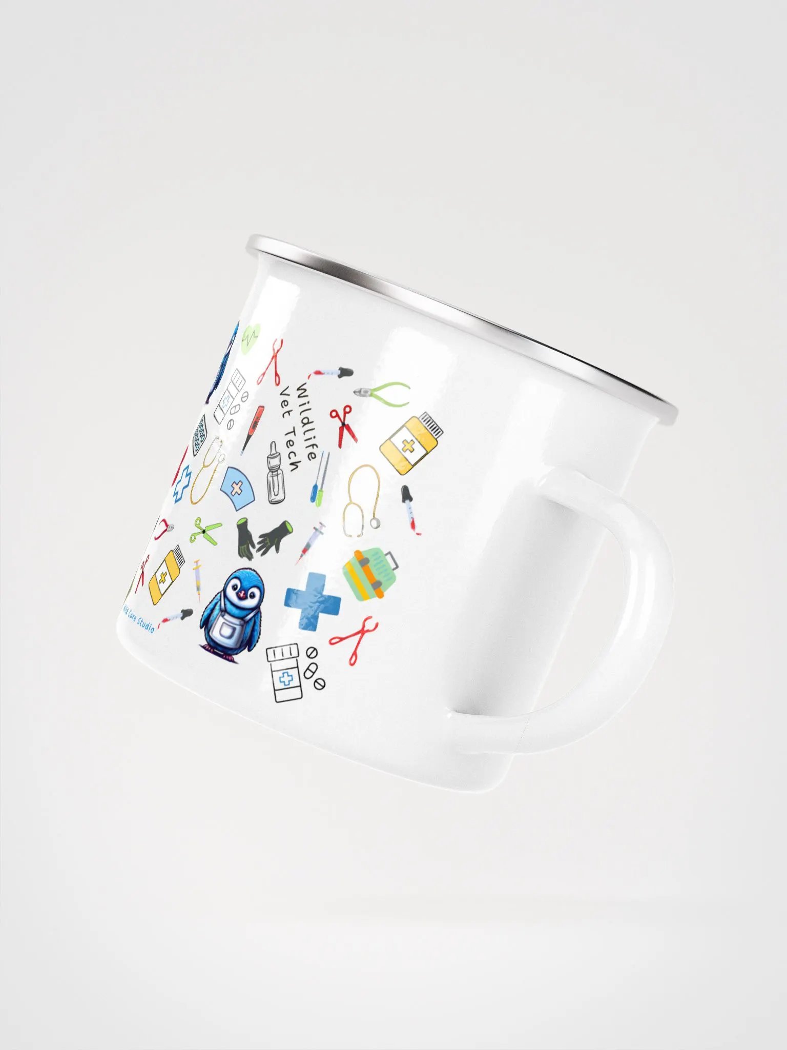 Wildlife Vet Tech Little Blue Penguin Adventure Essential Enamel Mug product image (3)