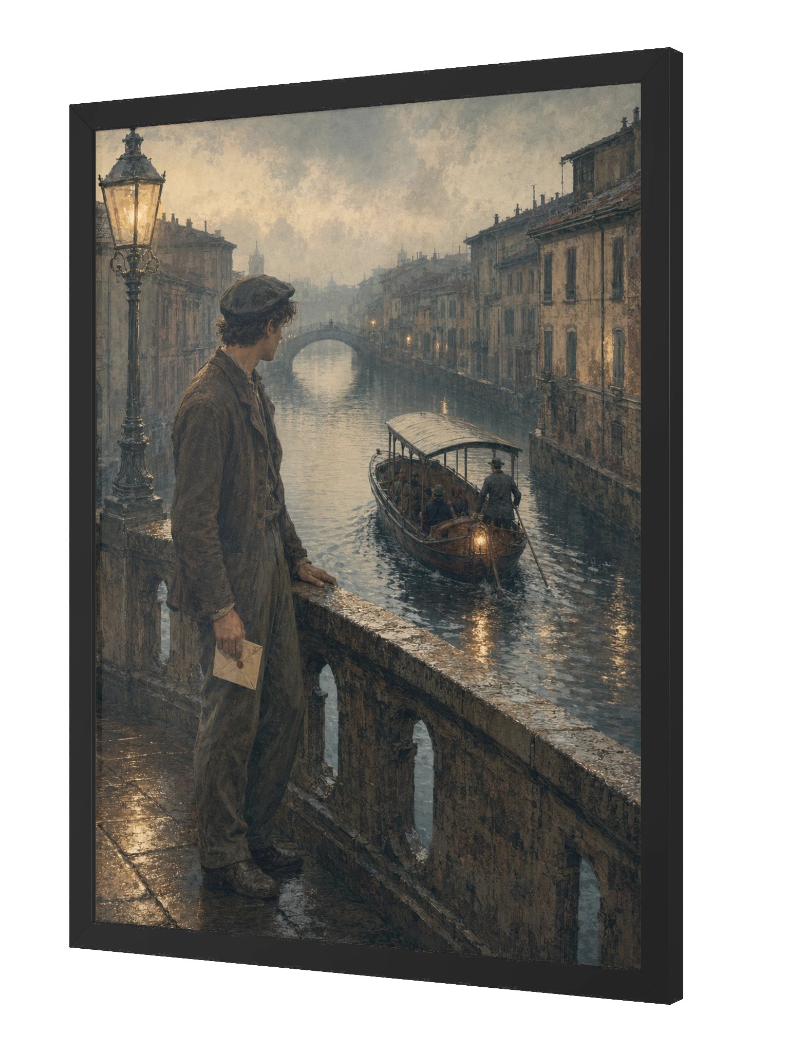 Partenza sui Navigli — Framed Matte Art Print product image (2)