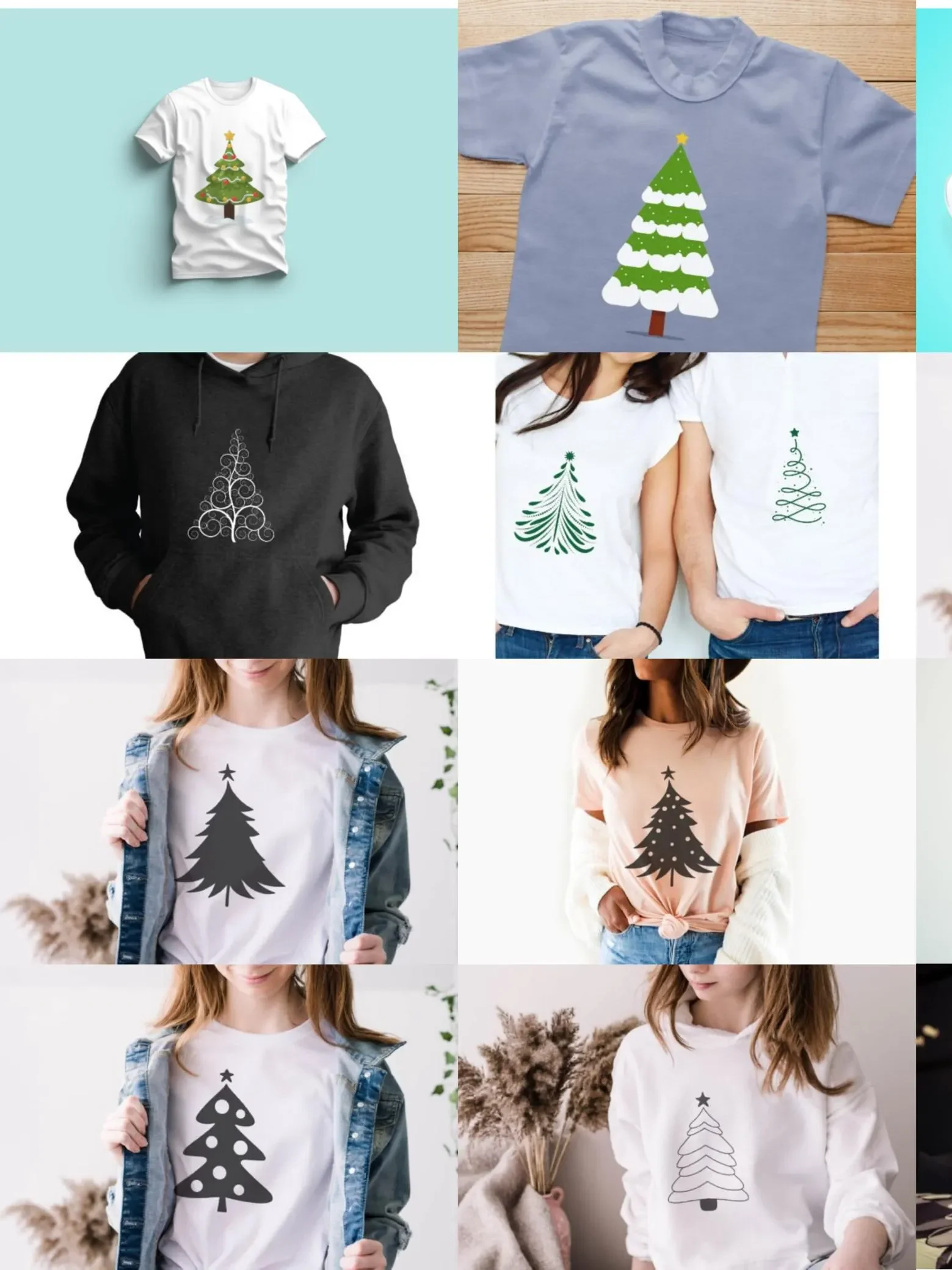 CHRISTMAS TREE SVG Bundle Christmas Tree Outline Christmas Ornaments Svg product image (4)