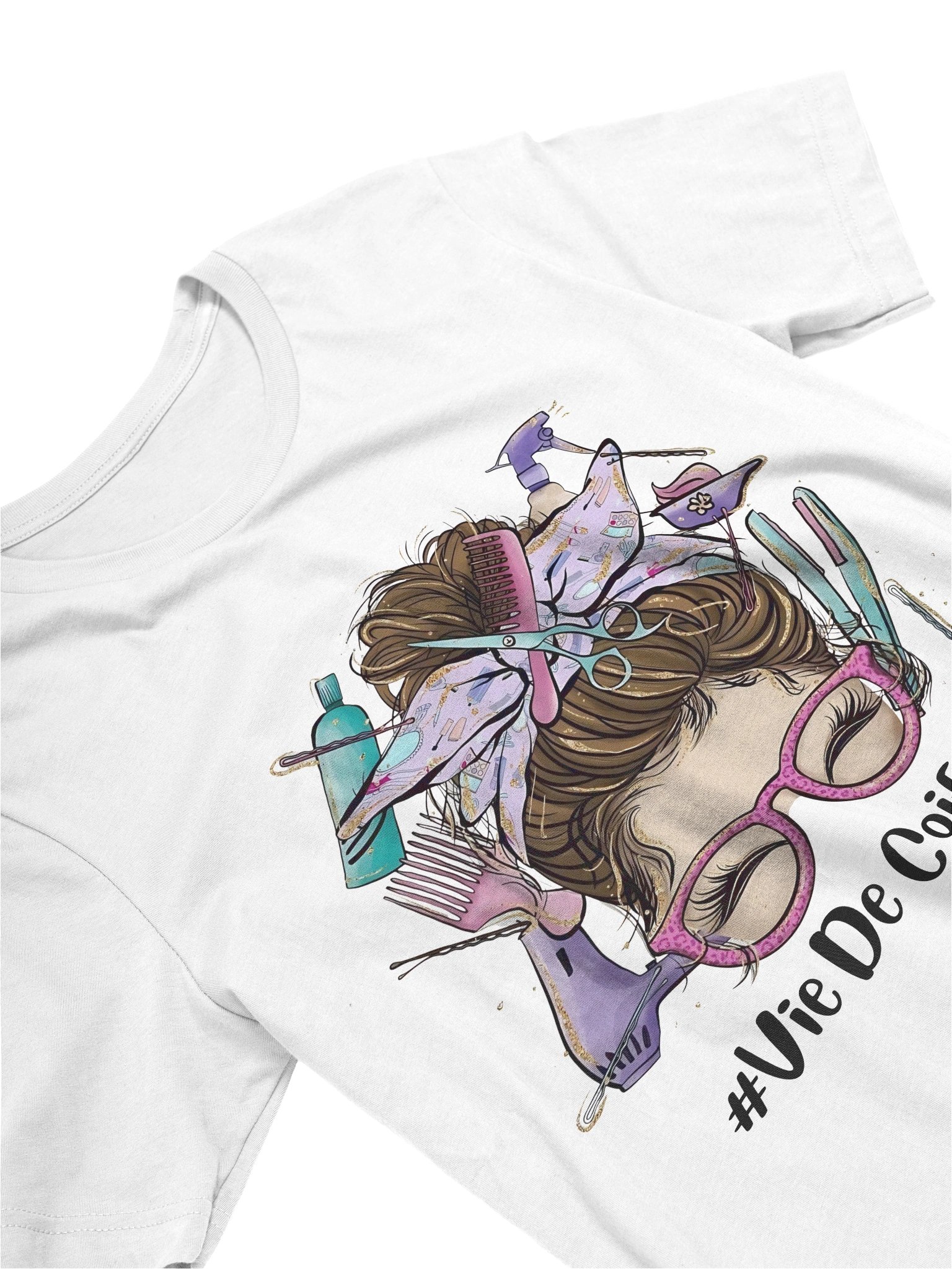 T-shirt #VieDeCoiffeur – Le Style des Passionnés de Coiffure product image (107)