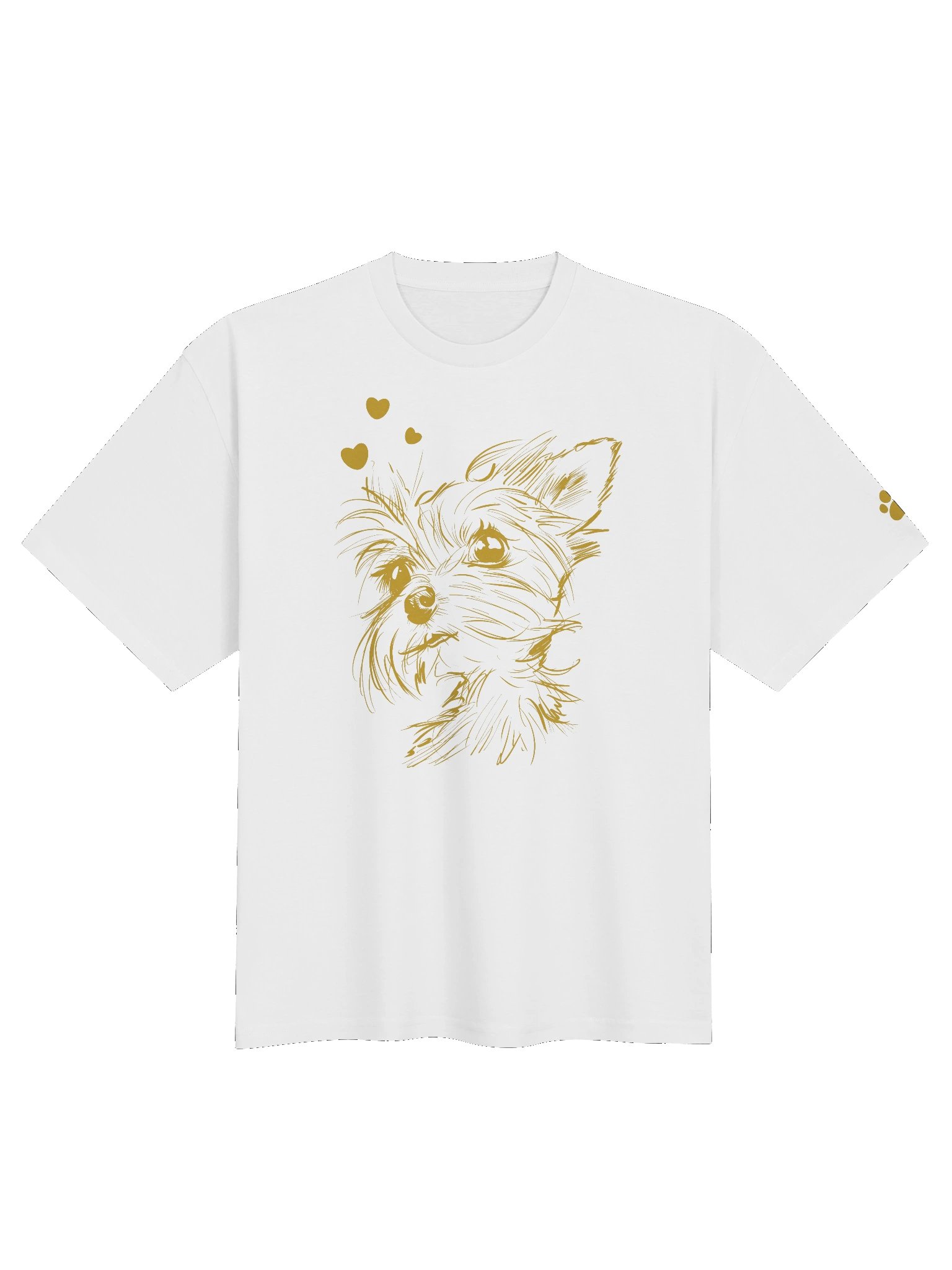 Yorkie Sketch Oversize T product image (2)