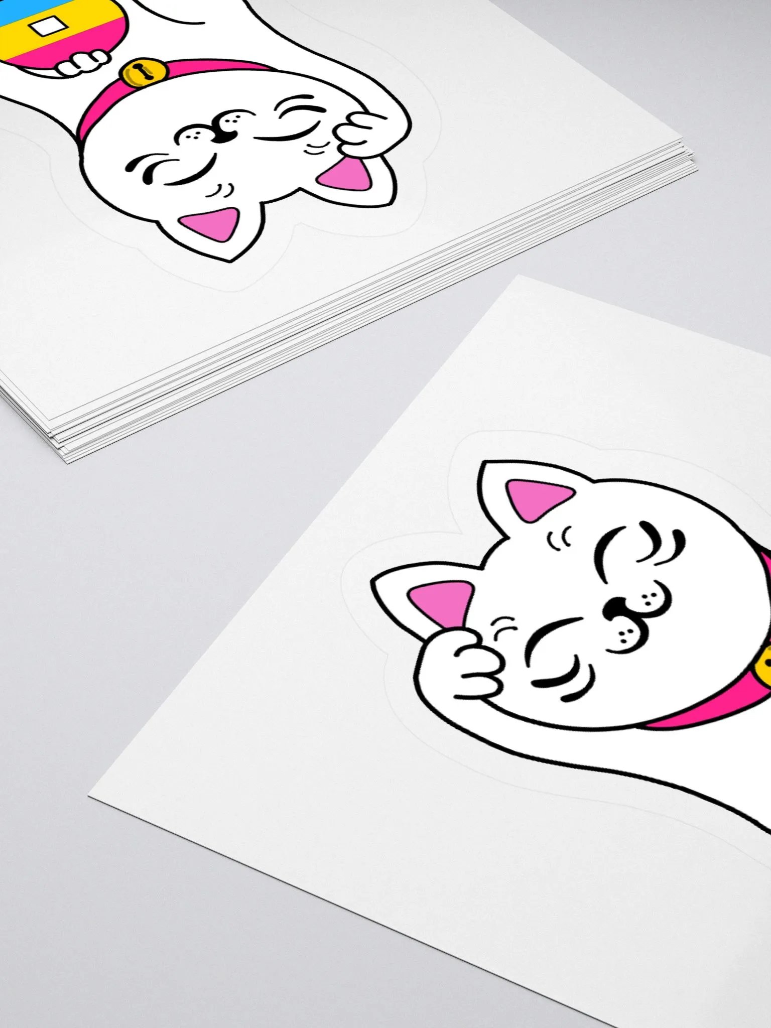 Maneki neko pansexual pride sticker product image (12)