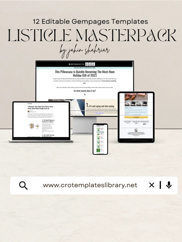12 Gempages Listicle Templates MasterPack product image (1)