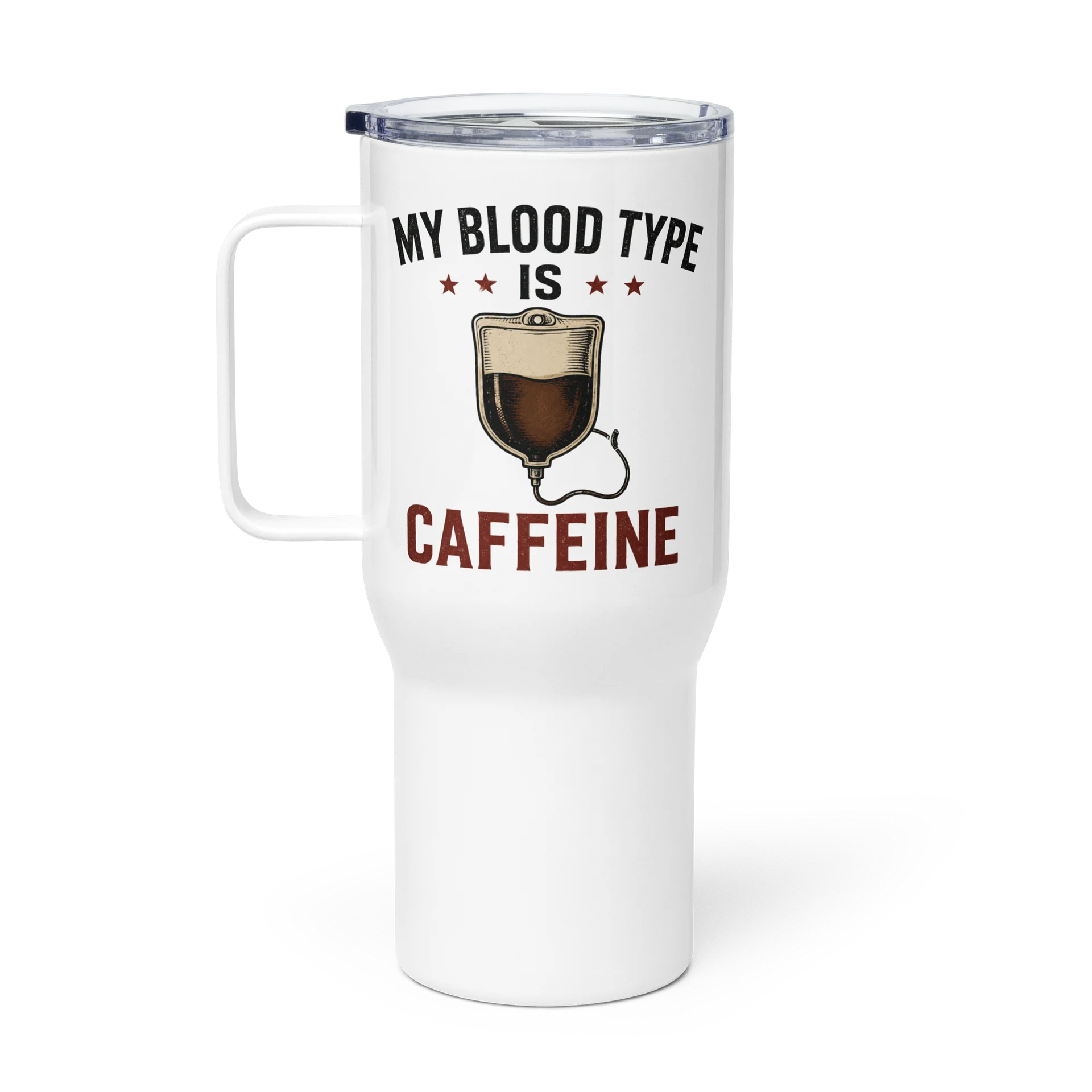 Powered by Caffeine Travel Mug product image (2)