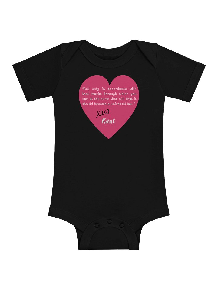 Kant's Categorical Imperative - Philosophy Baby Onesie in Black product image (1)