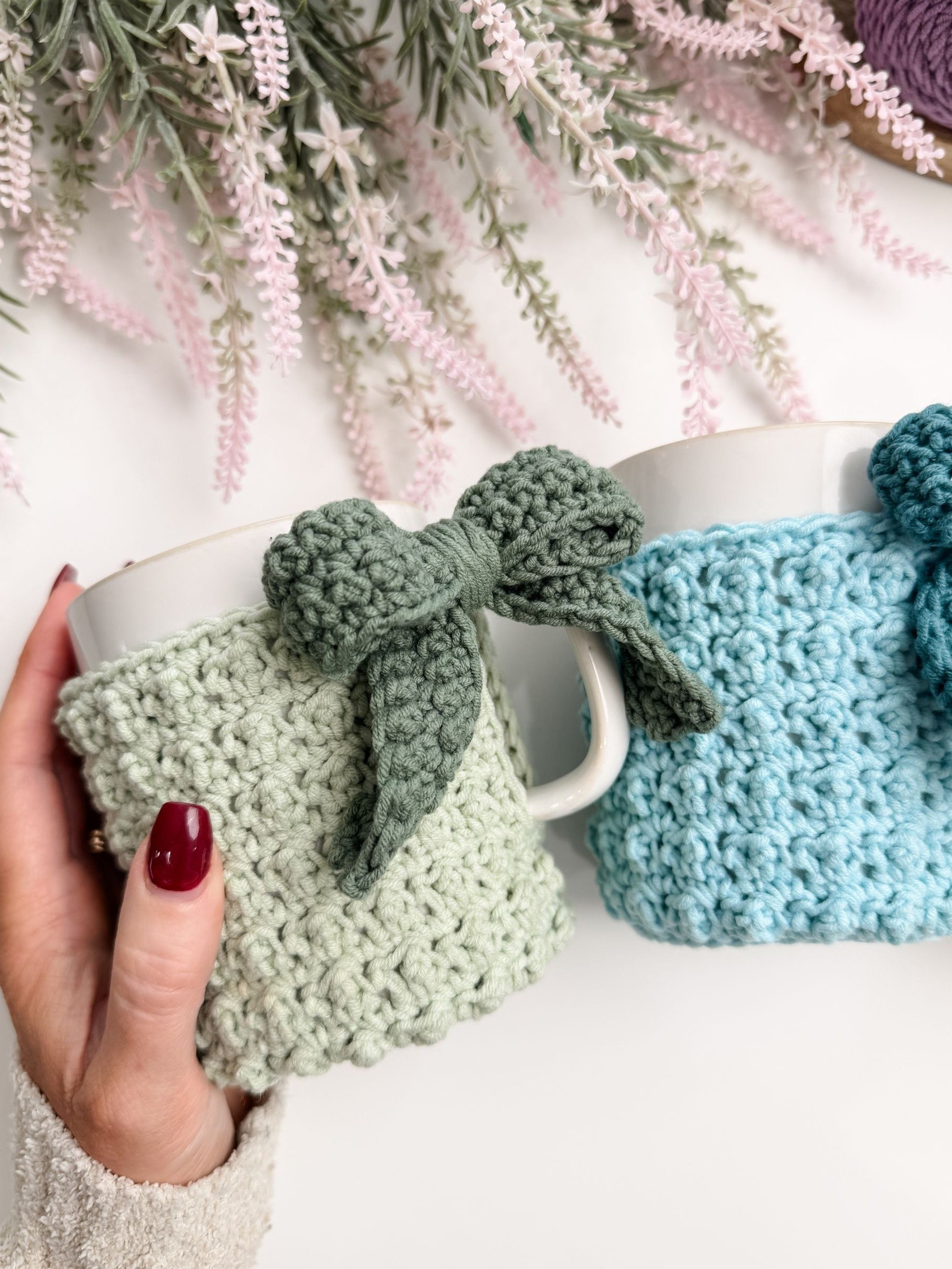Winterberry Mug Cozy Crochet pattern product image (5)
