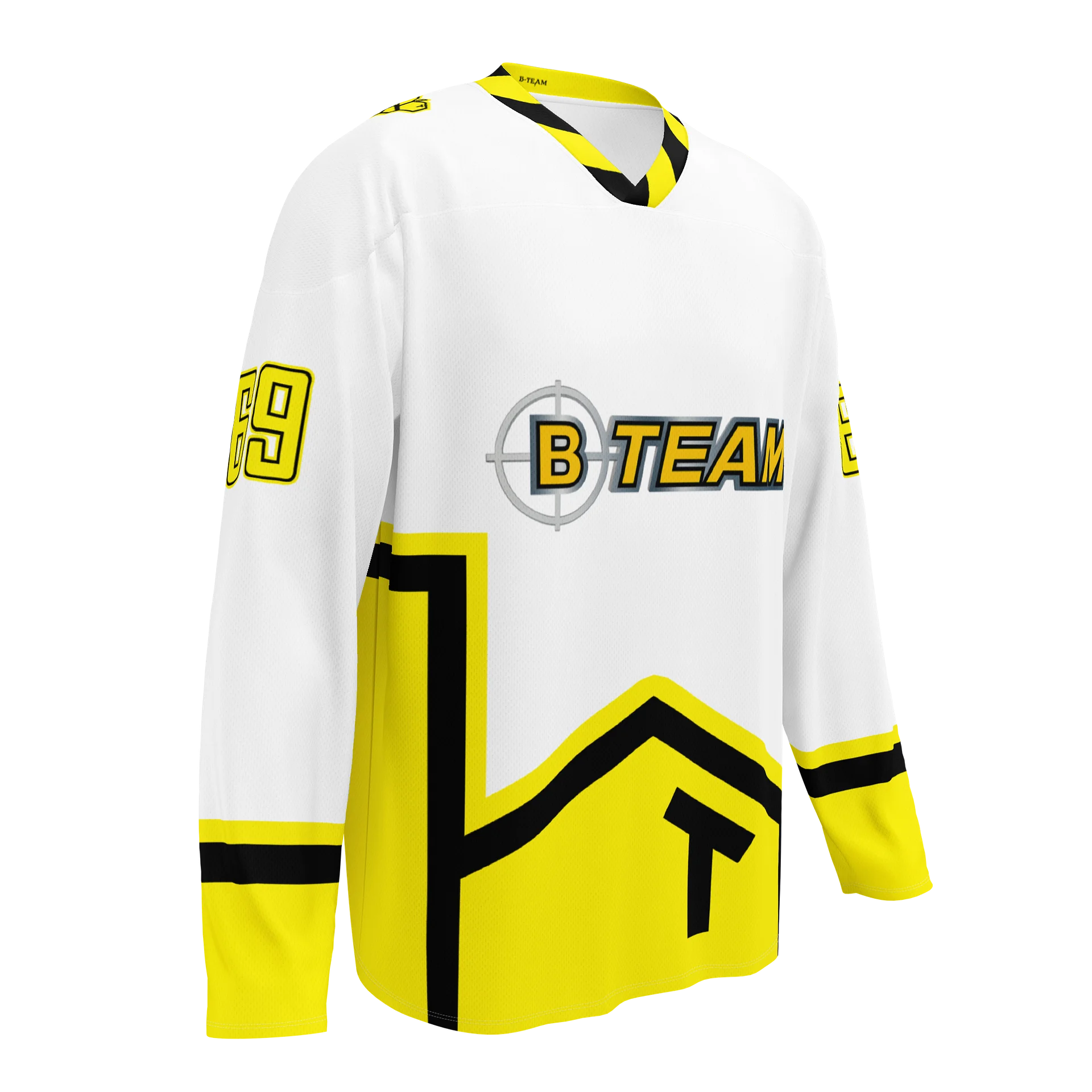 B-Team Sting Jersey - White And Yellow - YourNameHere product image (1)