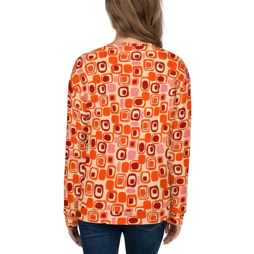 Mid-Century Pattern Orange Sweatshirt product image (4)