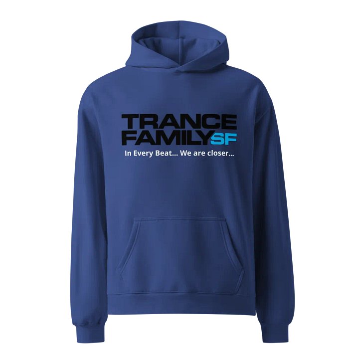 TranceFamilySF Blackover Blue No Zip Hoodie product image (1)