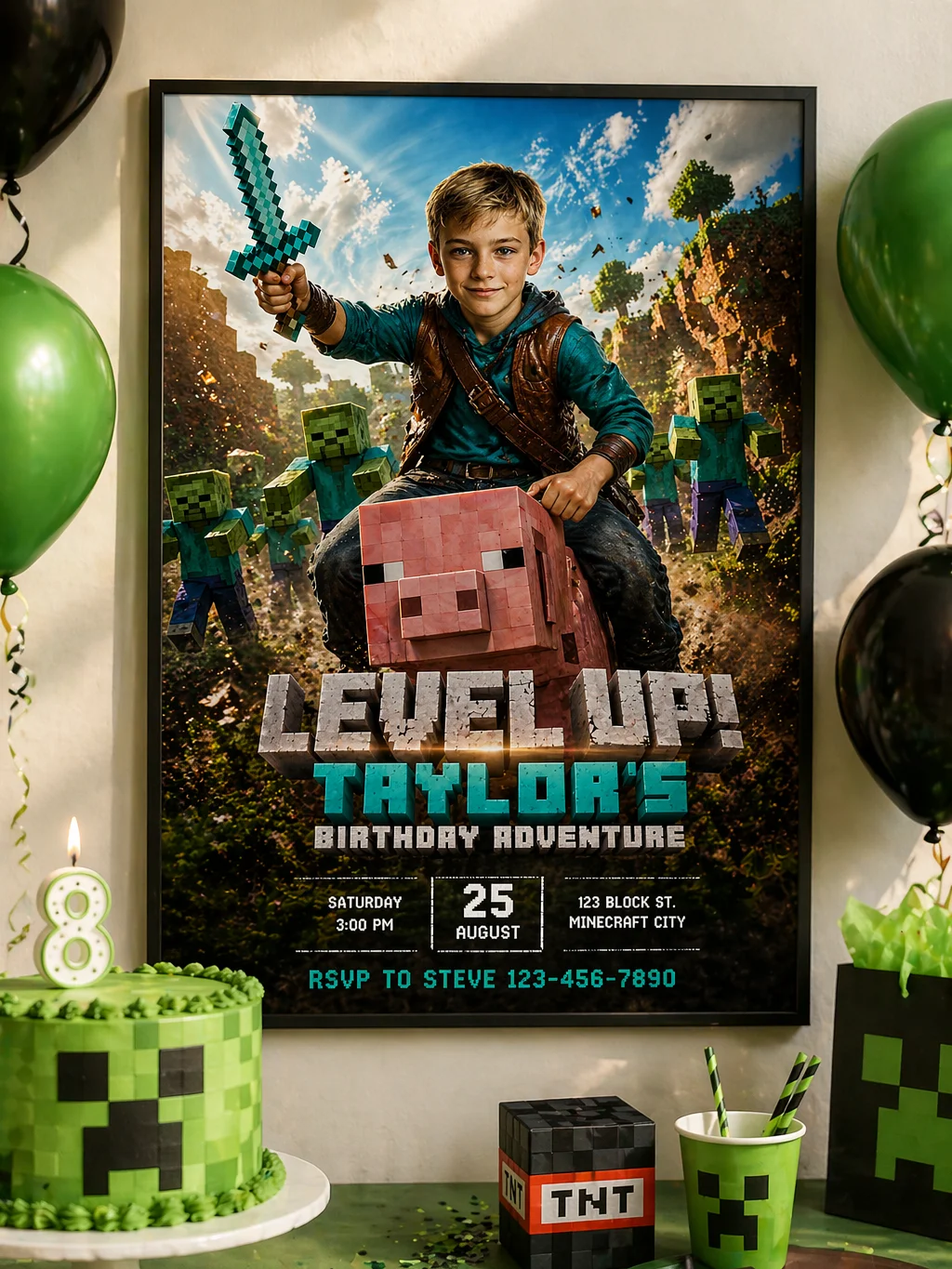 Custom Minecraft Birthday Poster product image (4)