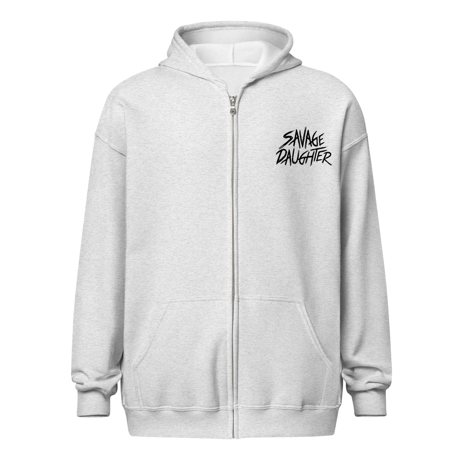 Savage Daughter Heavy Zip Hoodie (black print) product image (2)