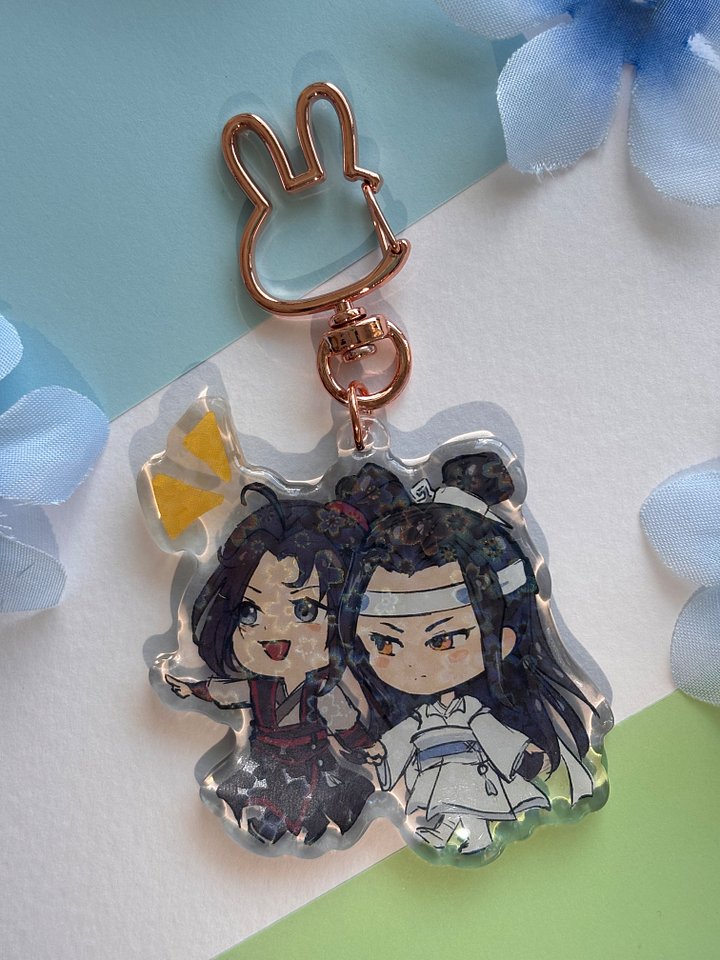 Wangxian epoxy holographic keychain product image (2)