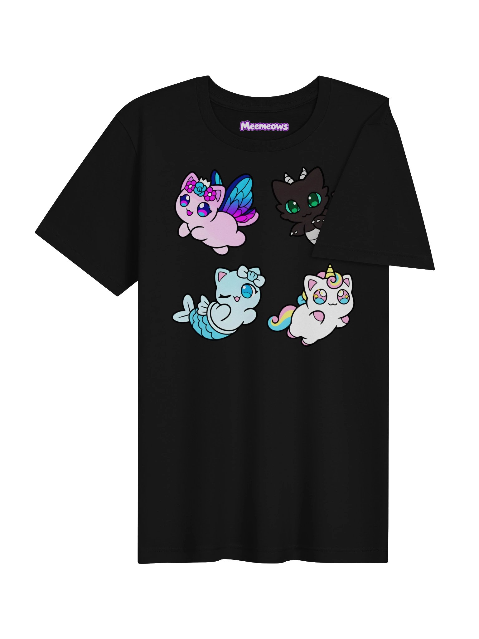 Meemeows Fantasy Cat T-Shirt – Fairy, Dragon, Mermaid & Unicorn product image (4)