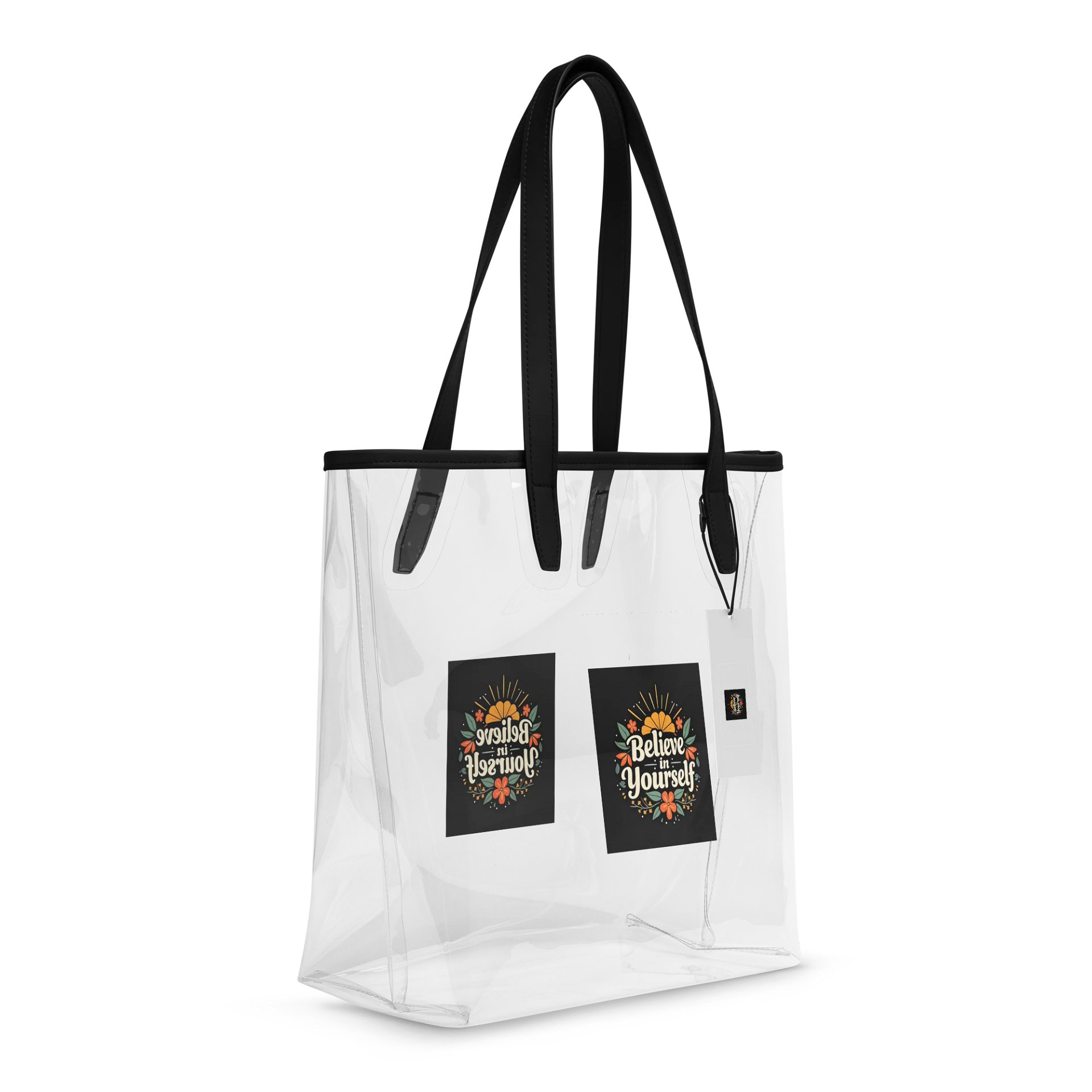 Believe in Yourself Floral Clear Tote Bag product image (6)