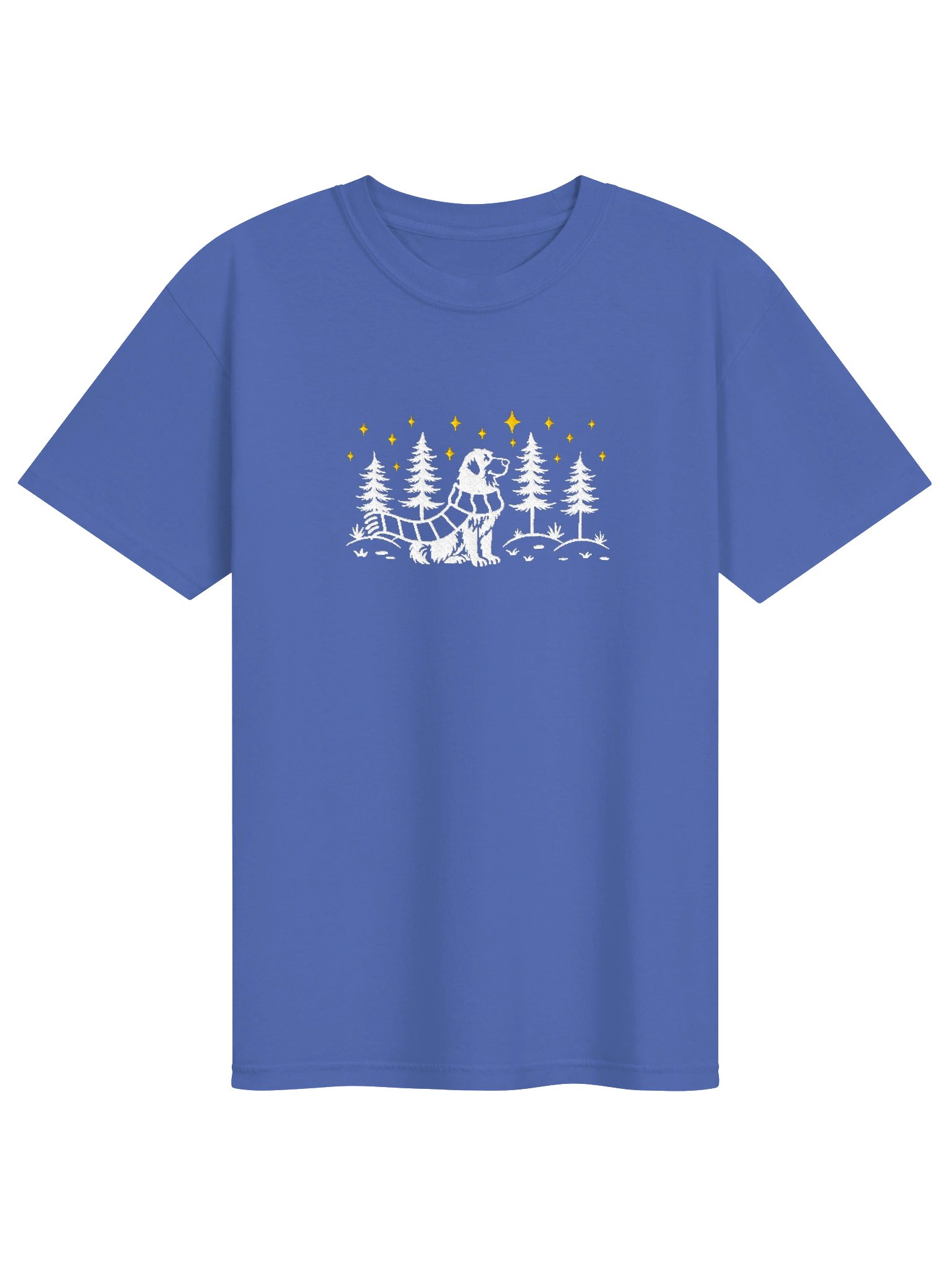 Anatolian Shepherd Dog Winter/Christmas Line Art Design Embroidered T-Shirt product image (55)