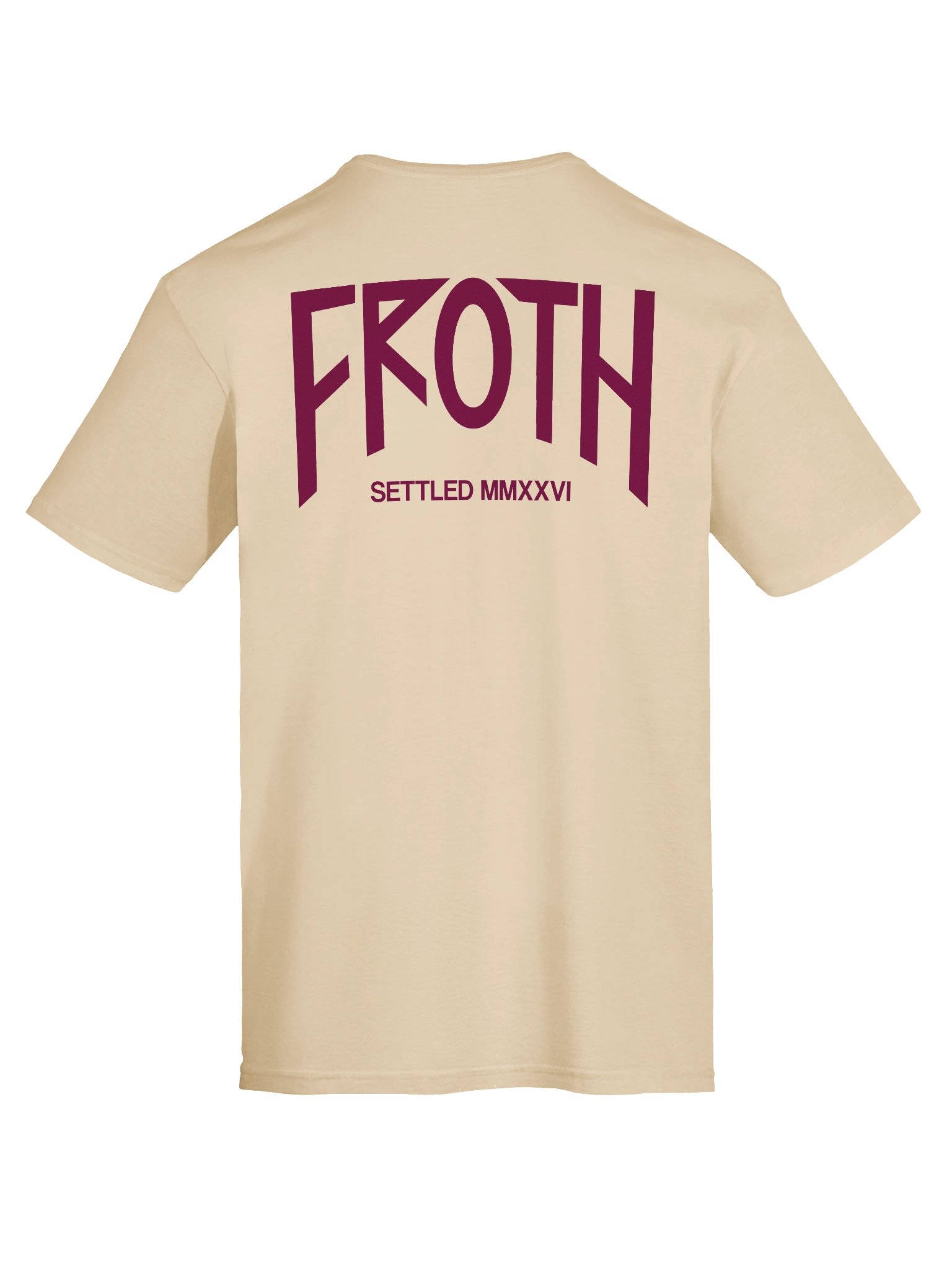 FROTH Logo Tee - Natural / Merlot product image (7)
