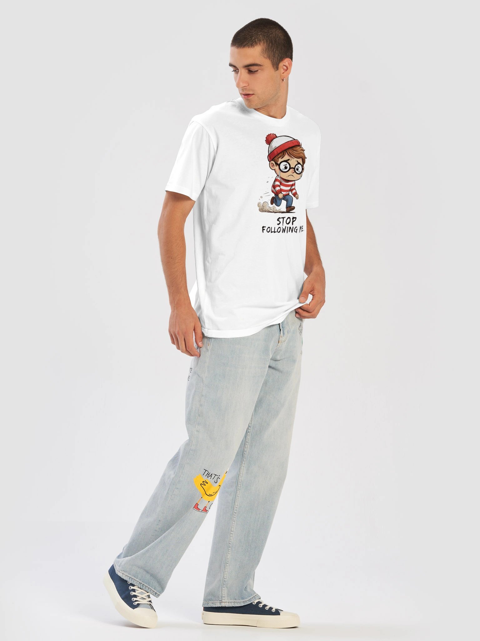 Stop Following Me Cartoon Tee product image (17)