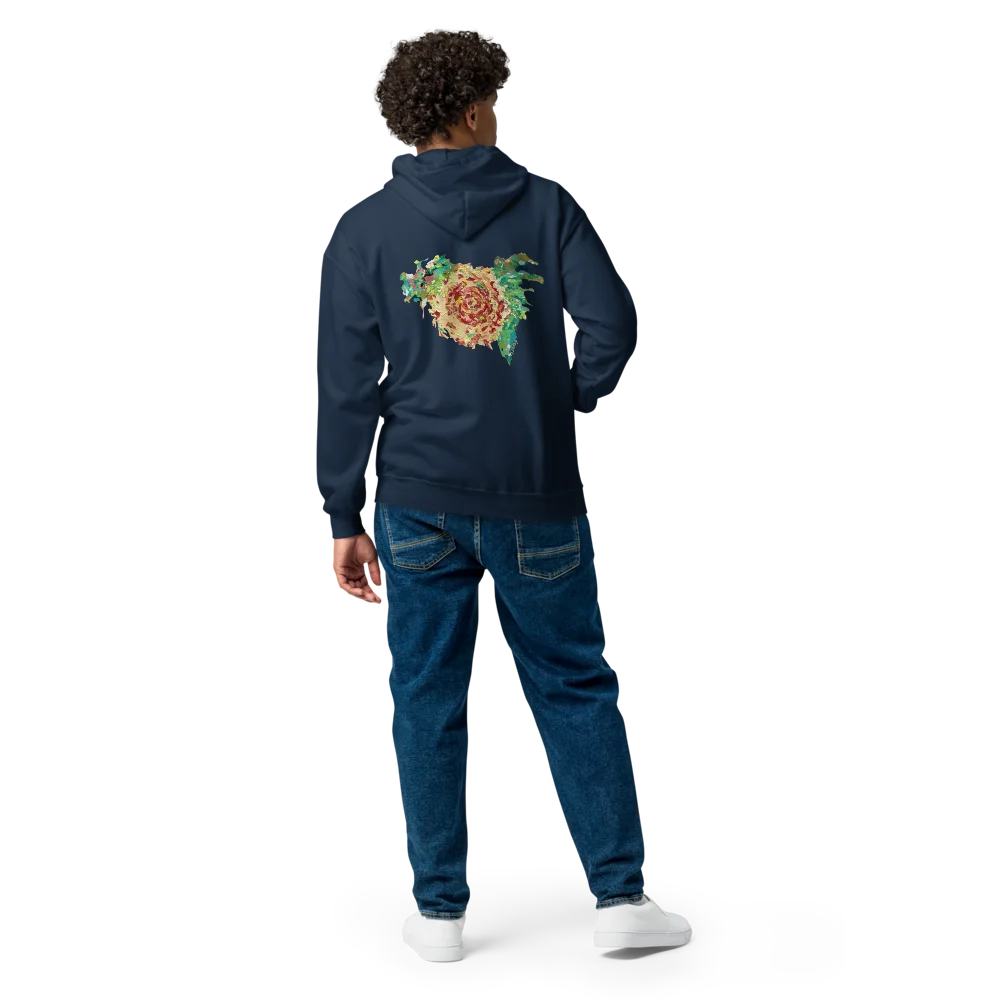 Adult Joyous Peony Zip Hoodie product image (20)