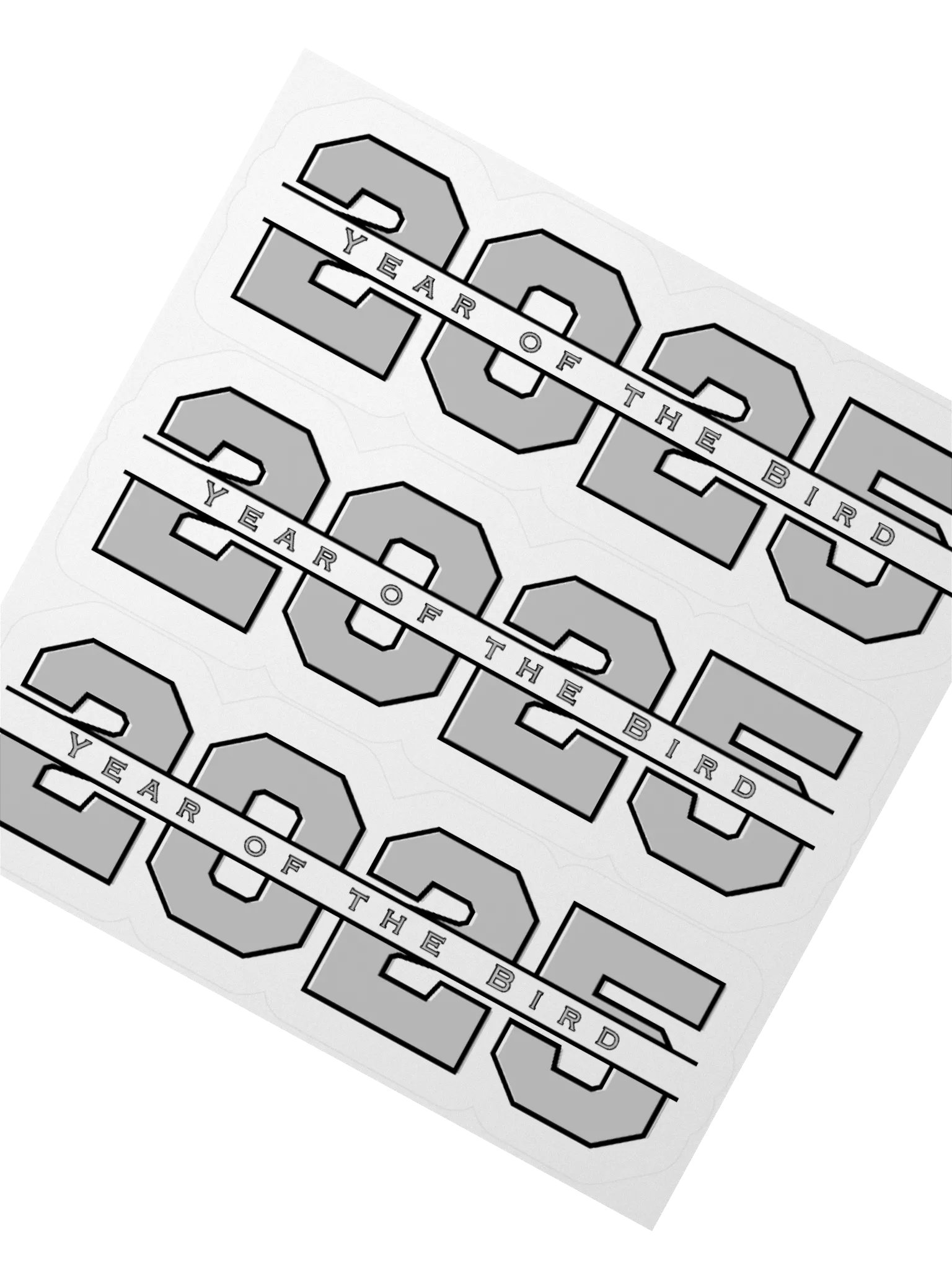 Grey "Year of the Bird" Stickers product image (1)