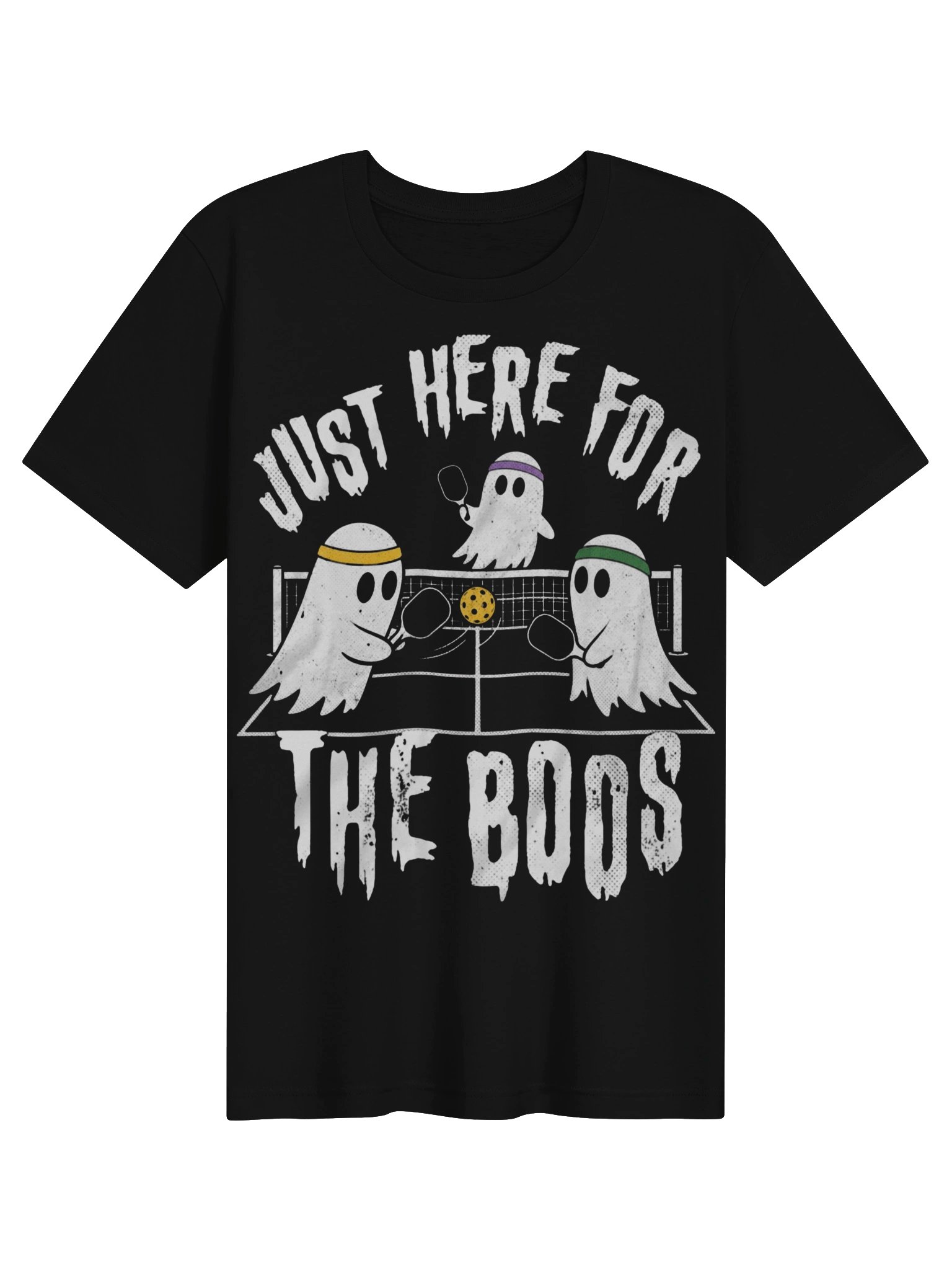 Just Here For The Boos Halloween Pickleball Shirt | Ghost Graphic Tee product image (2)