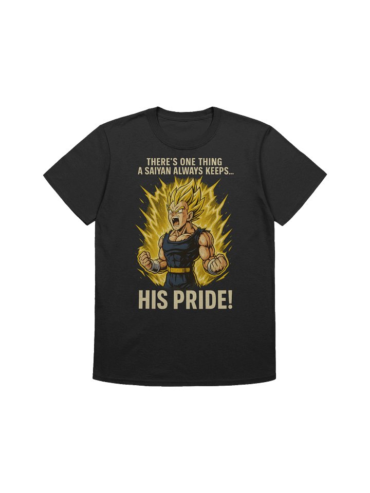 Vegeta Pride T-Shirt | Dragon Ball Z Saiyan Rage Power-Up Tee product image (1)