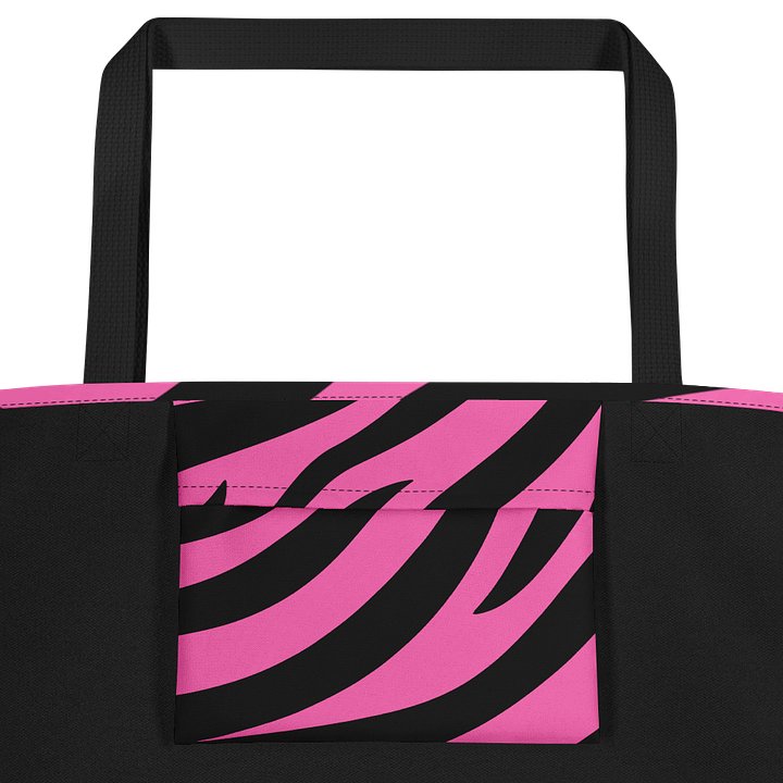 Zebra Print Tote Bag – Pink Black product image (2)