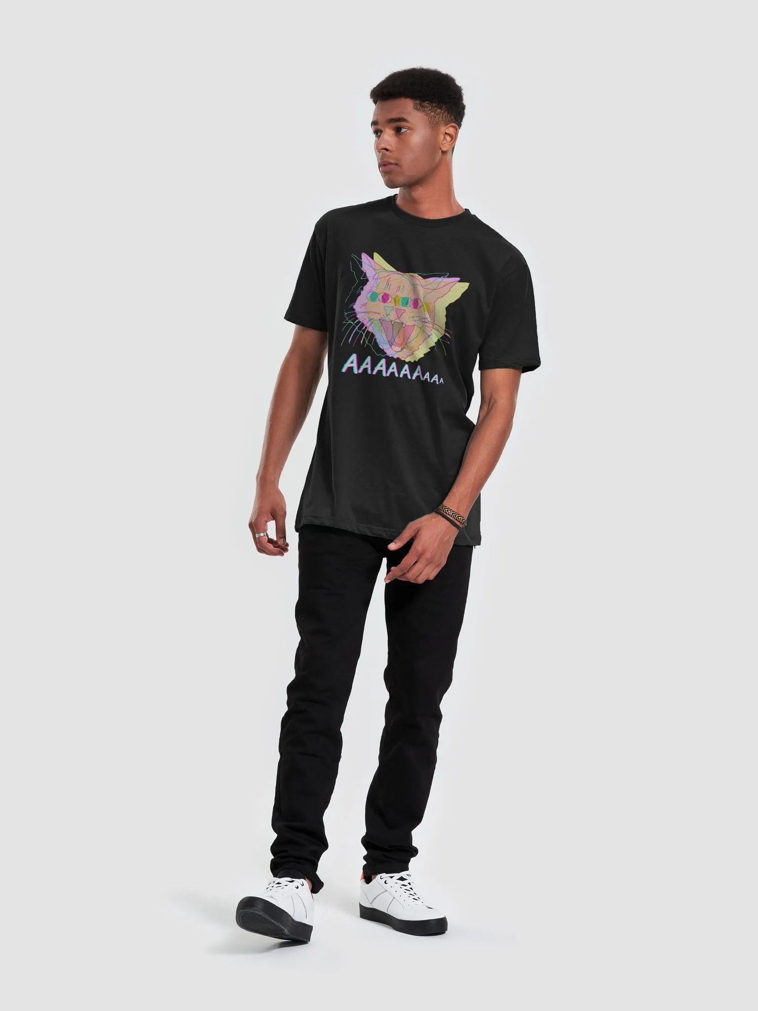 Cat Screm T Shirt | Unisex Next Level Super Soft T-Shirt product image (6)