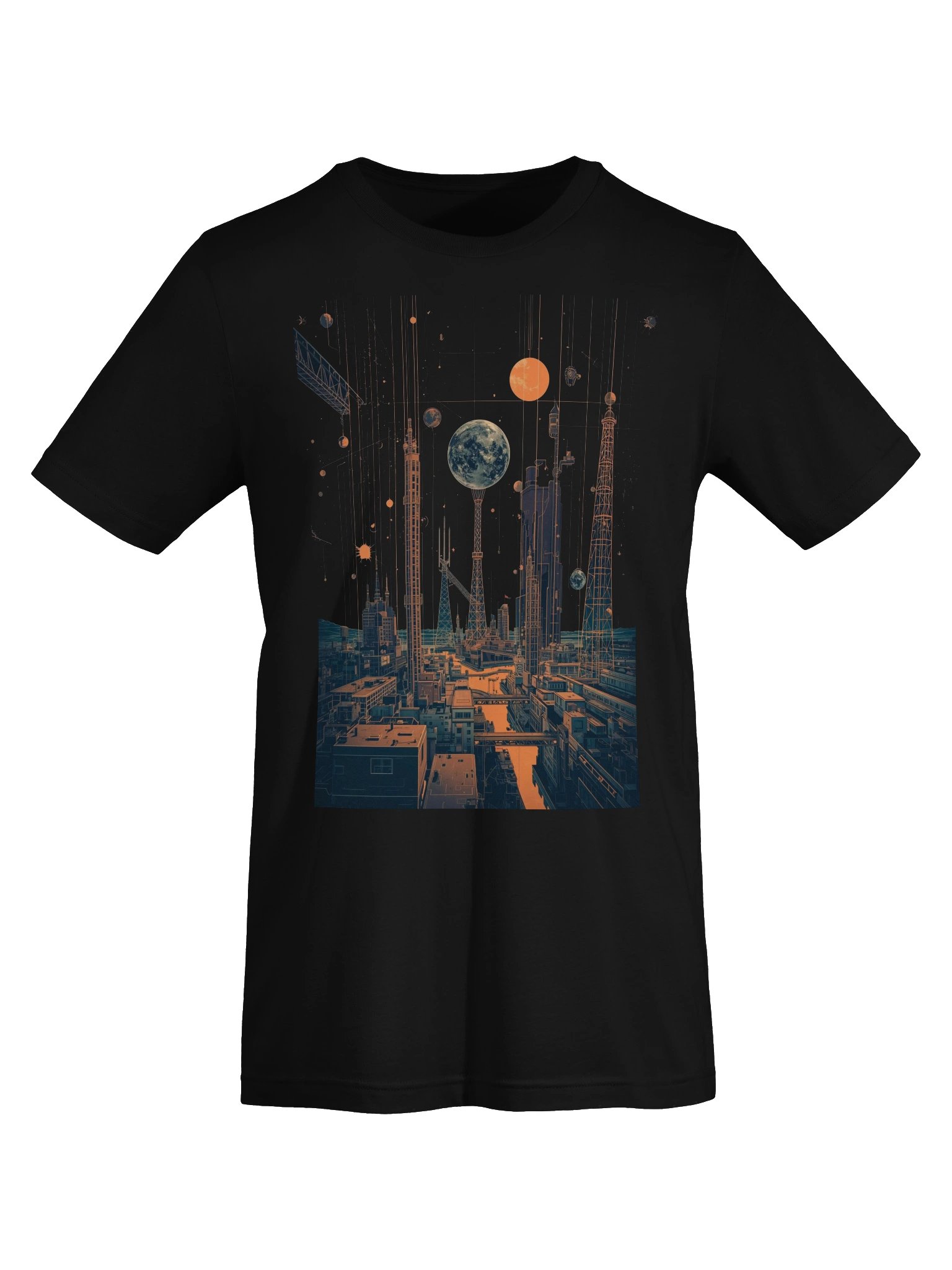 Retro Futuristic Cityscape Lightweight T-Shirt product image (4)