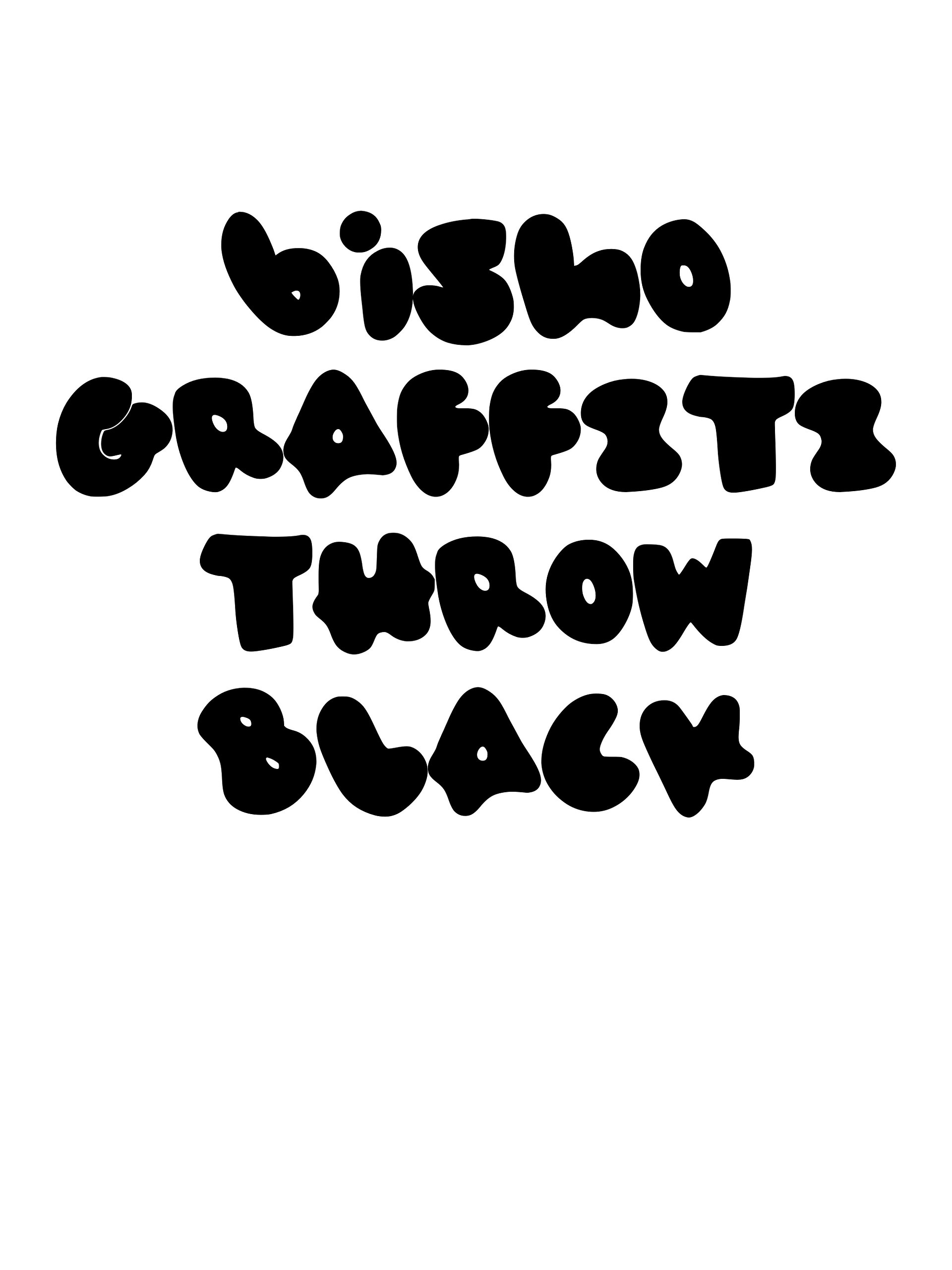 GRAFFITI FONTS THROW BLACK product image (1)
