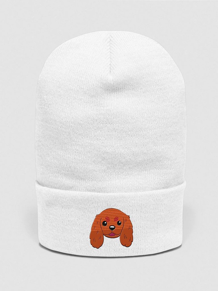 Fluffy cavalier king charles spaniel Pup Cuffed Beanie product image (26)