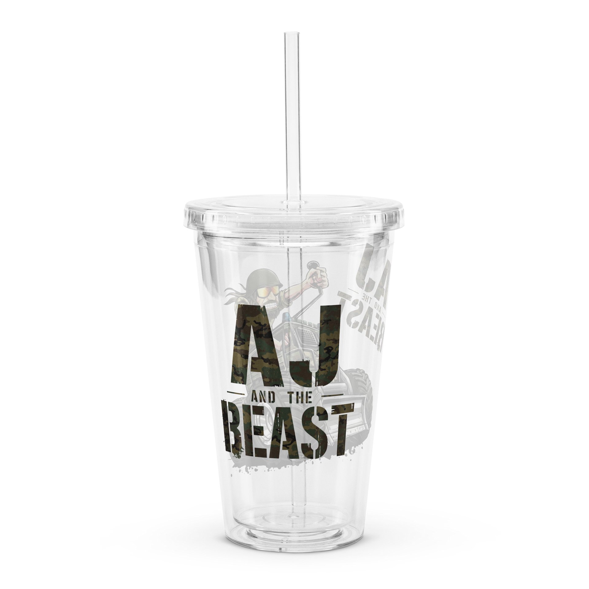 Double Wall Clear Plastic Tumbler (16 oz) : CAMO product image (4)