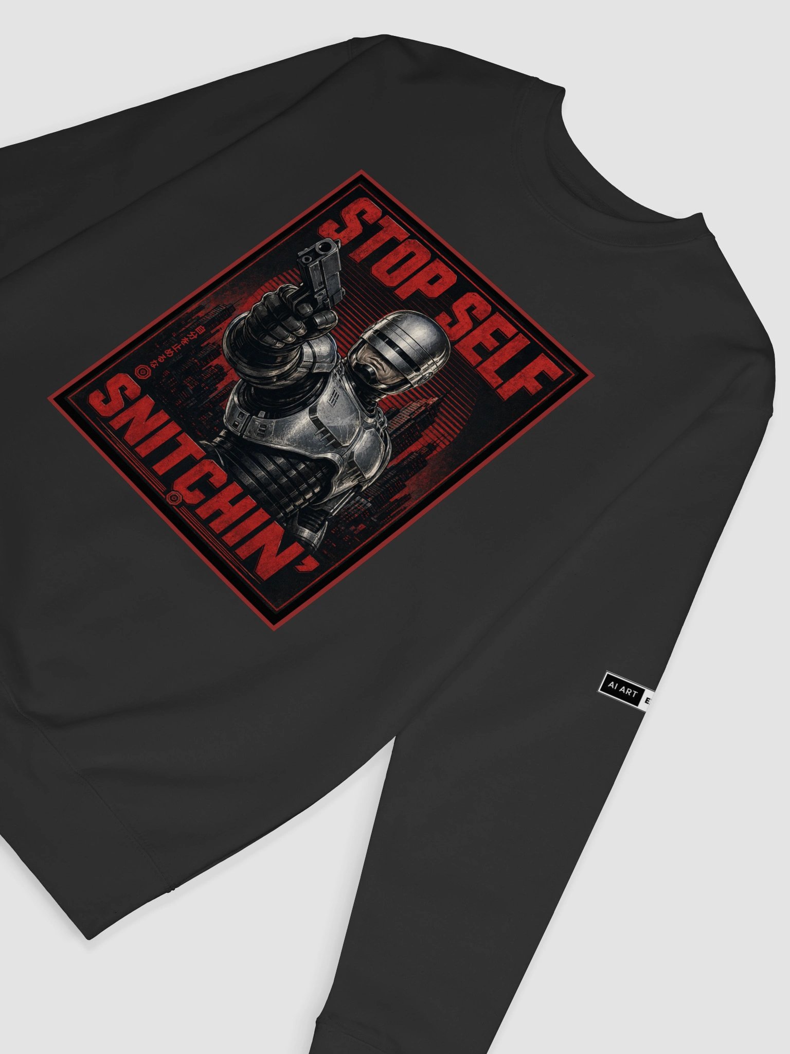 "SELF STOP SNITCHIN" premium cotton sweatshirt product image (3)