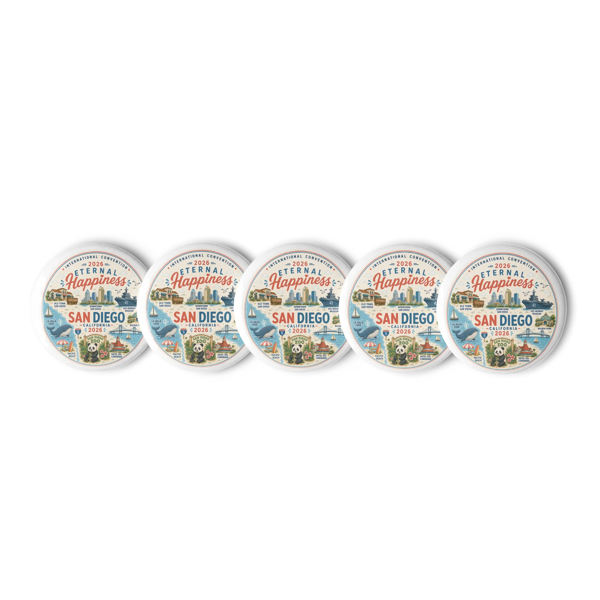 Eternal Happiness 2026 San Diego California Landmarks Pin product image (2)