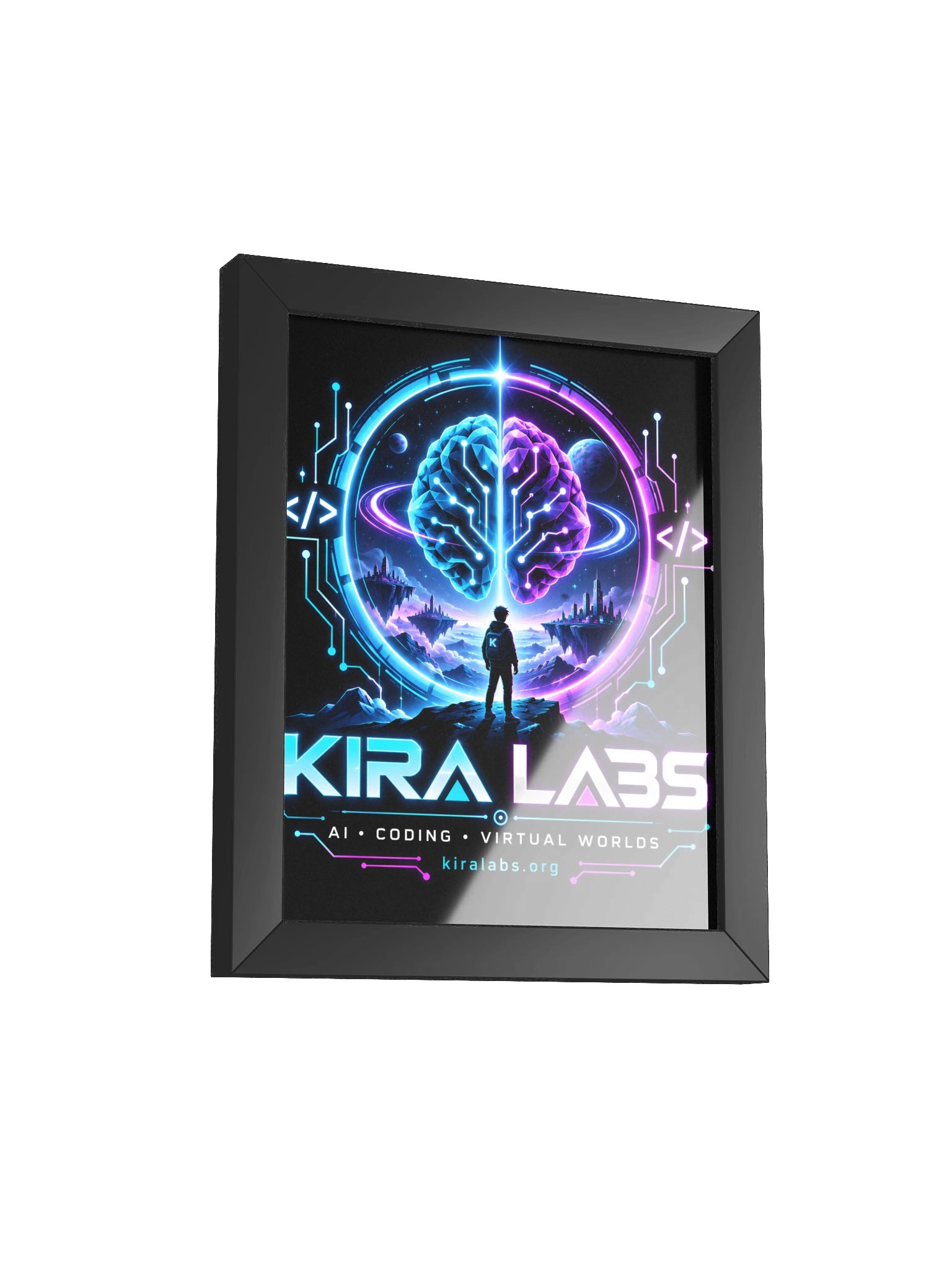 Kira Labs AI Coding Virtual Worlds Framed Poster product image (8)