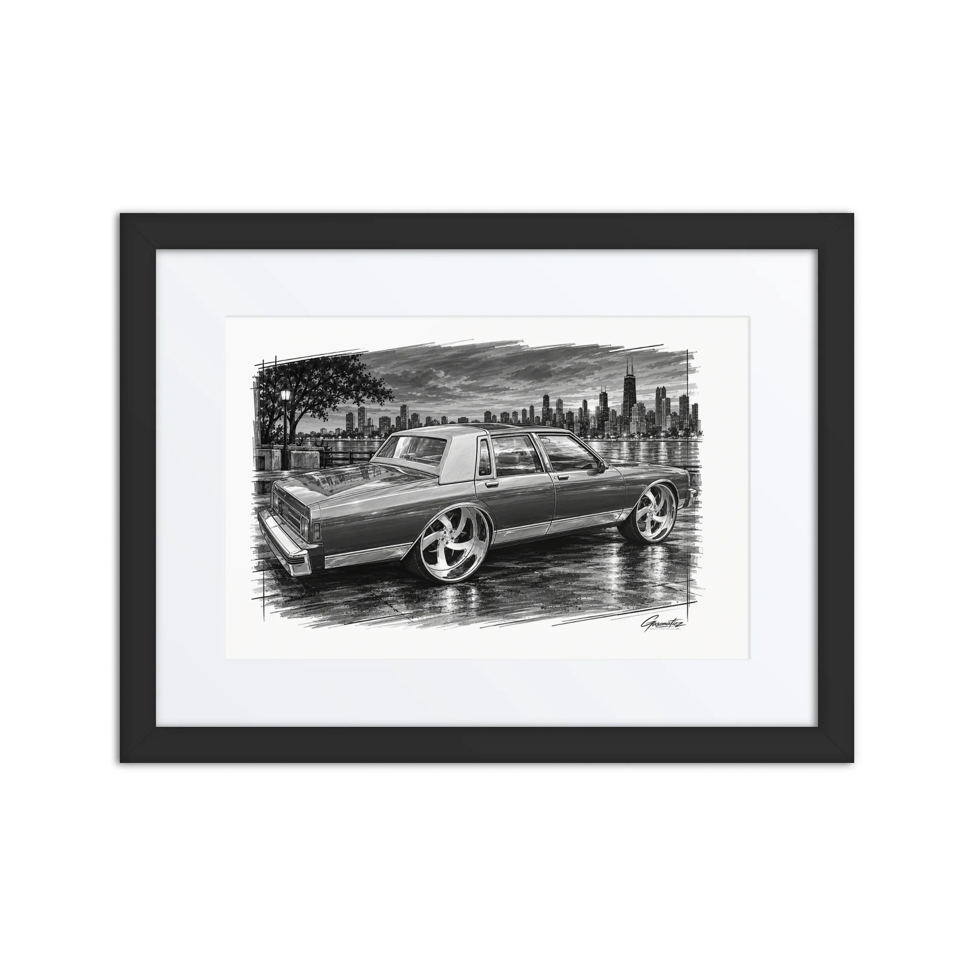 Desert Muscle Car Chase Framed Poster product image (1)